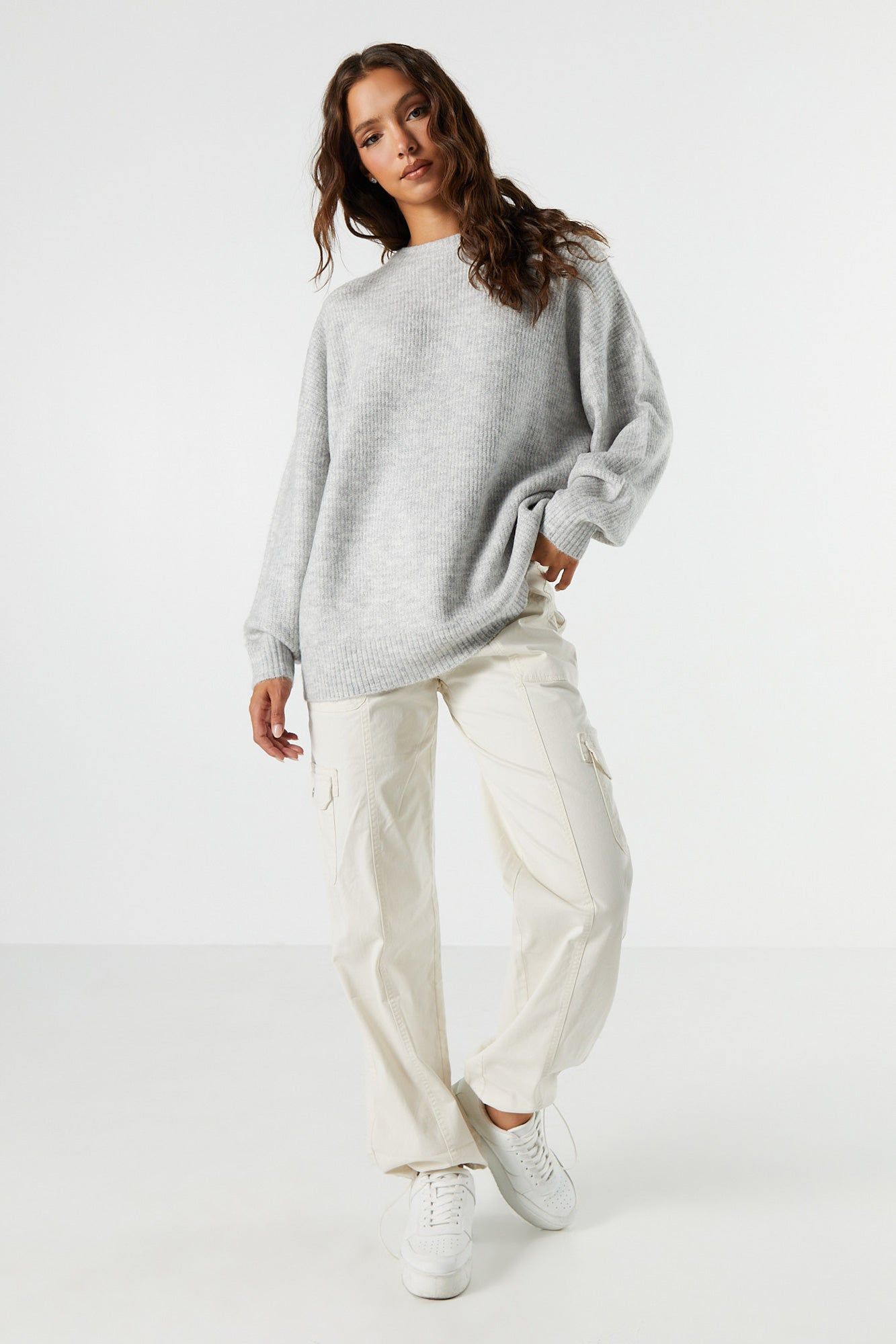 Chandail ras du cou en tricot uni sold by Urban Planet product image thumbnail 6