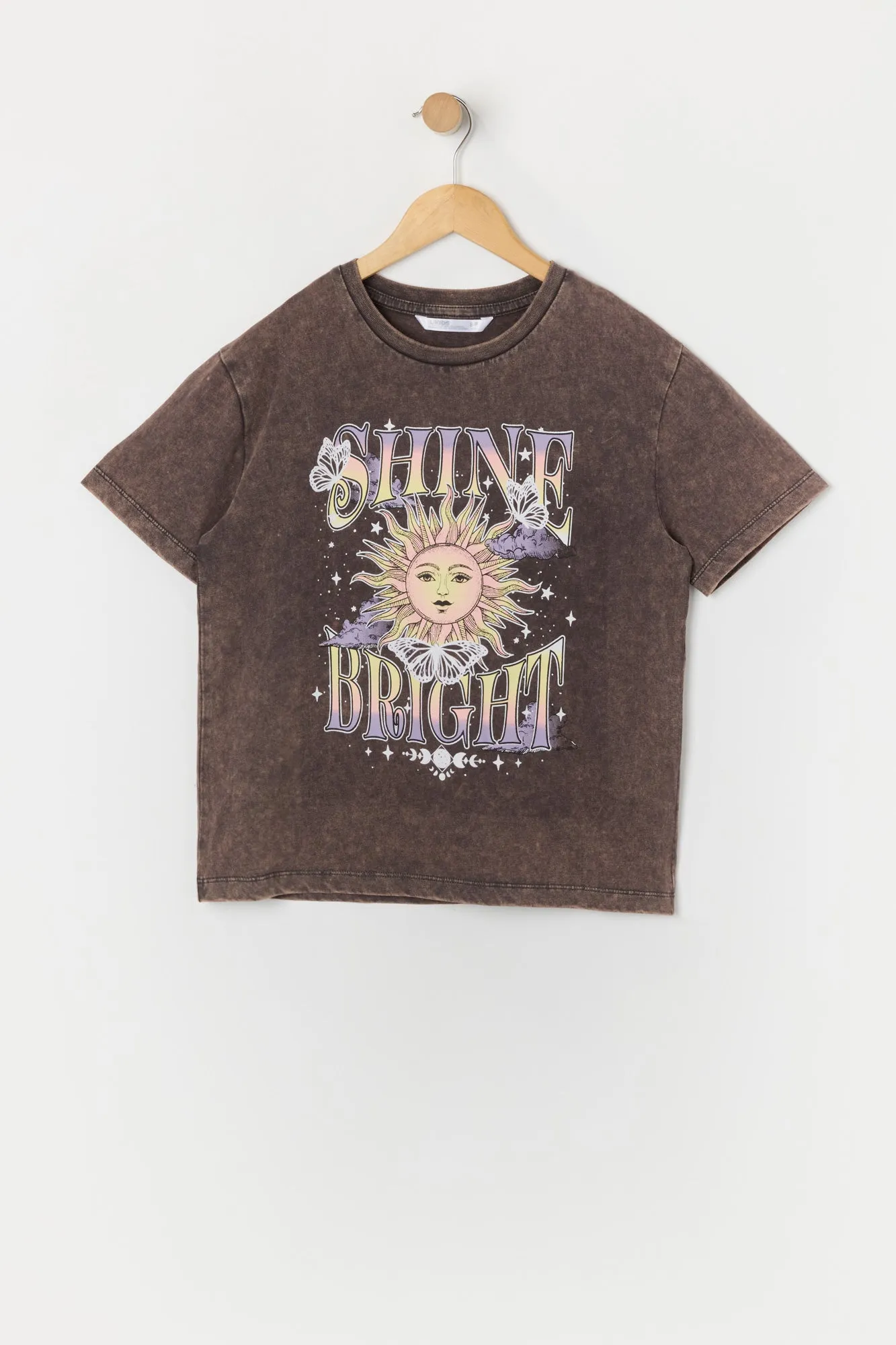 Girls Shine Bright Graphic Washed T-Shirt sold by Urban Planet