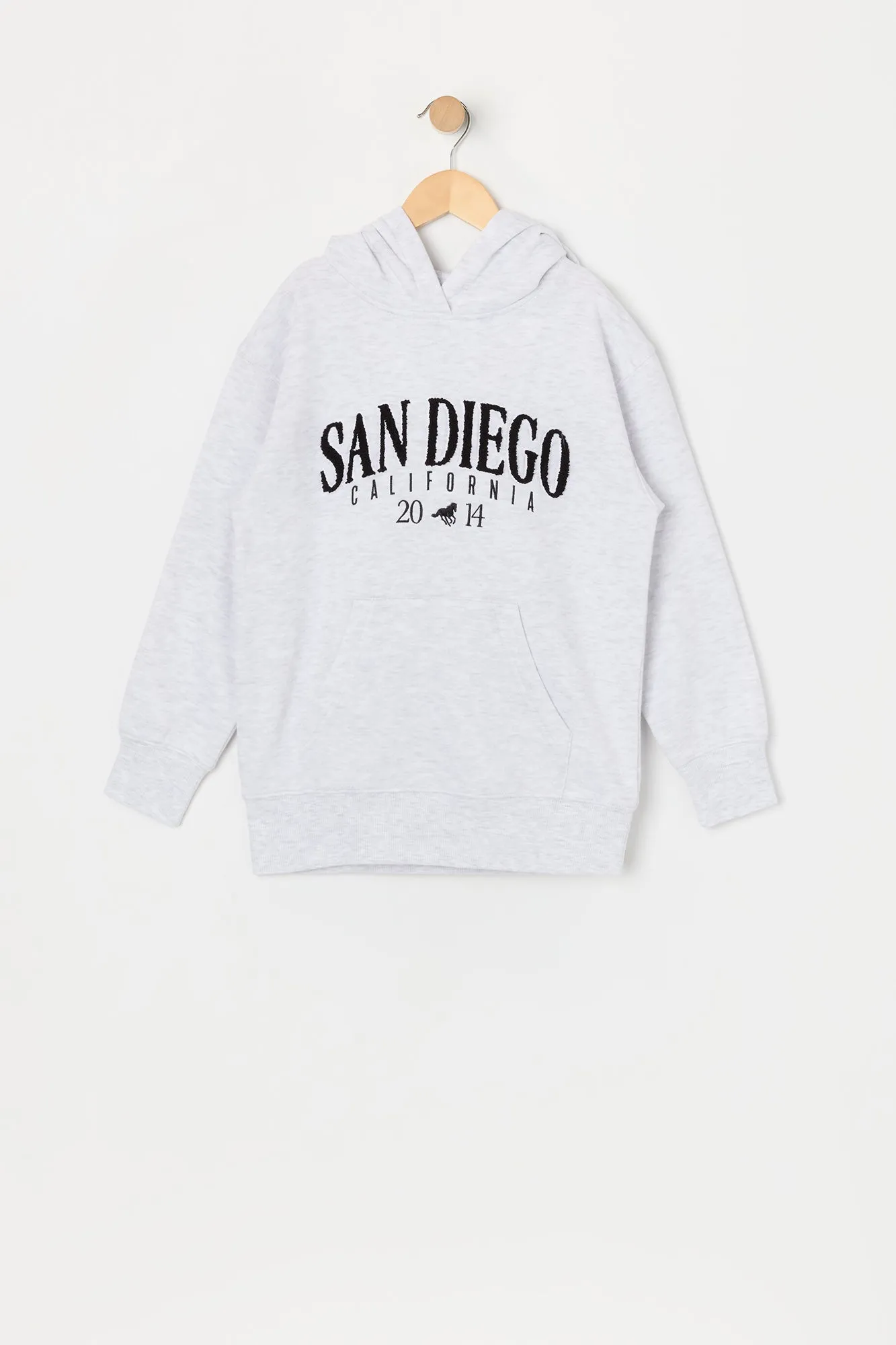 Girls San Diego Chenille Embroidered Fleece Hoodie sold by Urban Planet