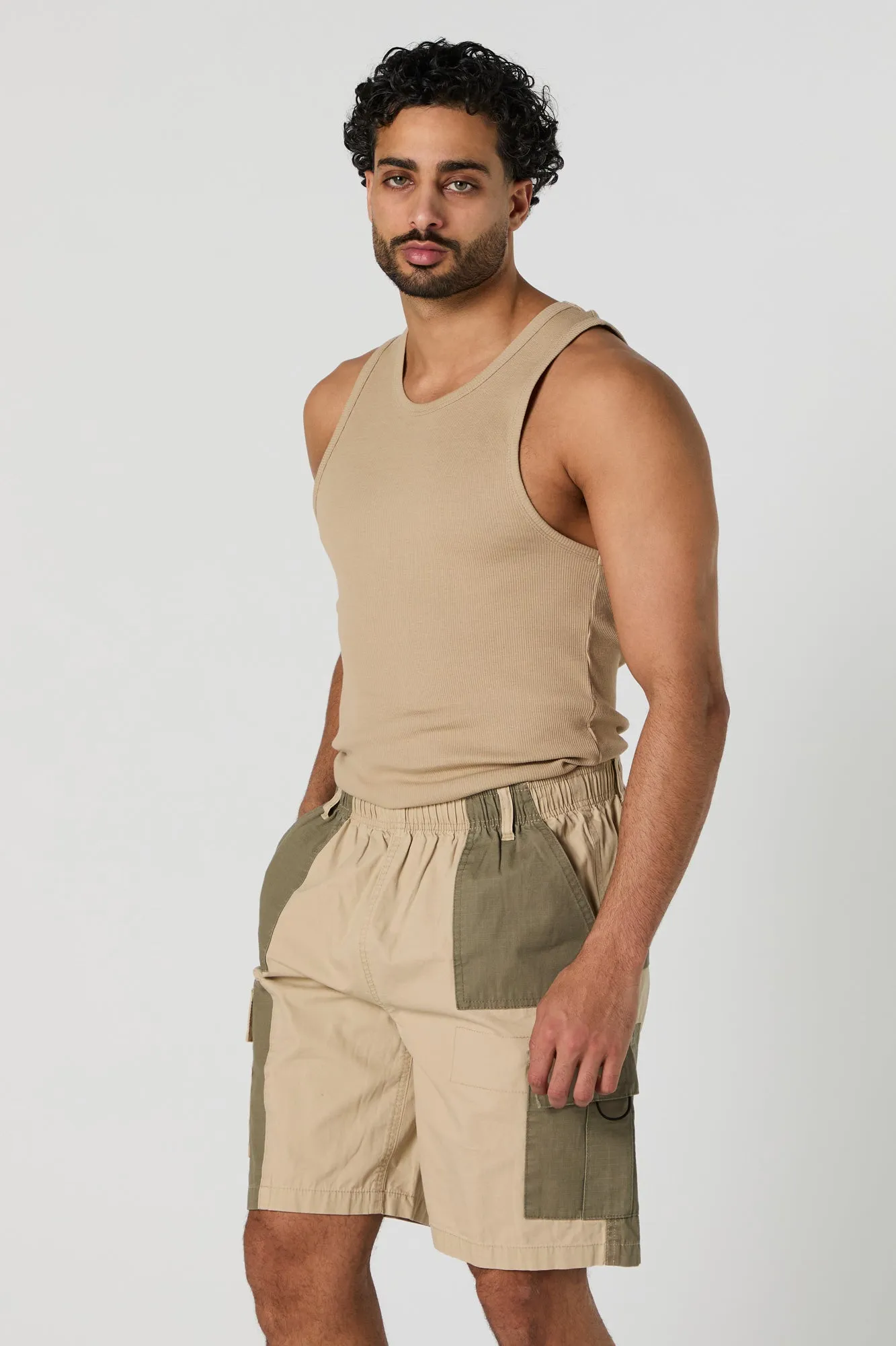 Colourblock Cargo Short sold by Urban Planet