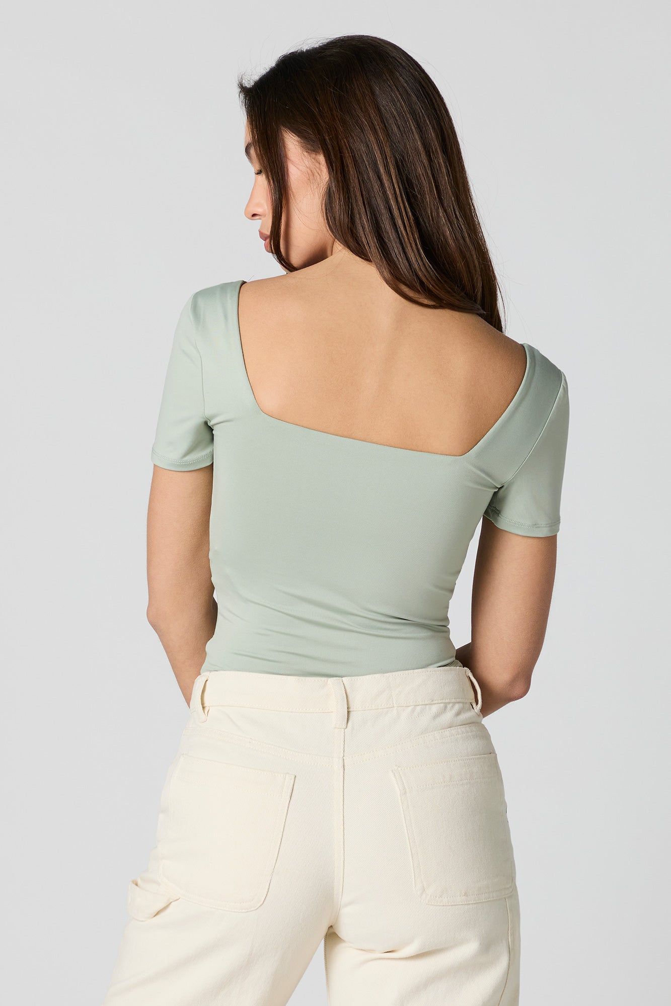 Contour Square Neck Cropped T-Shirt sold by Urban Planet product image thumbnail 5