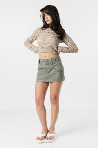 Open Stitch Long Sleeve Crop Sweater sold by Urban Planet