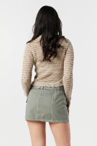 Open Stitch Long Sleeve Crop Sweater sold by Urban Planet