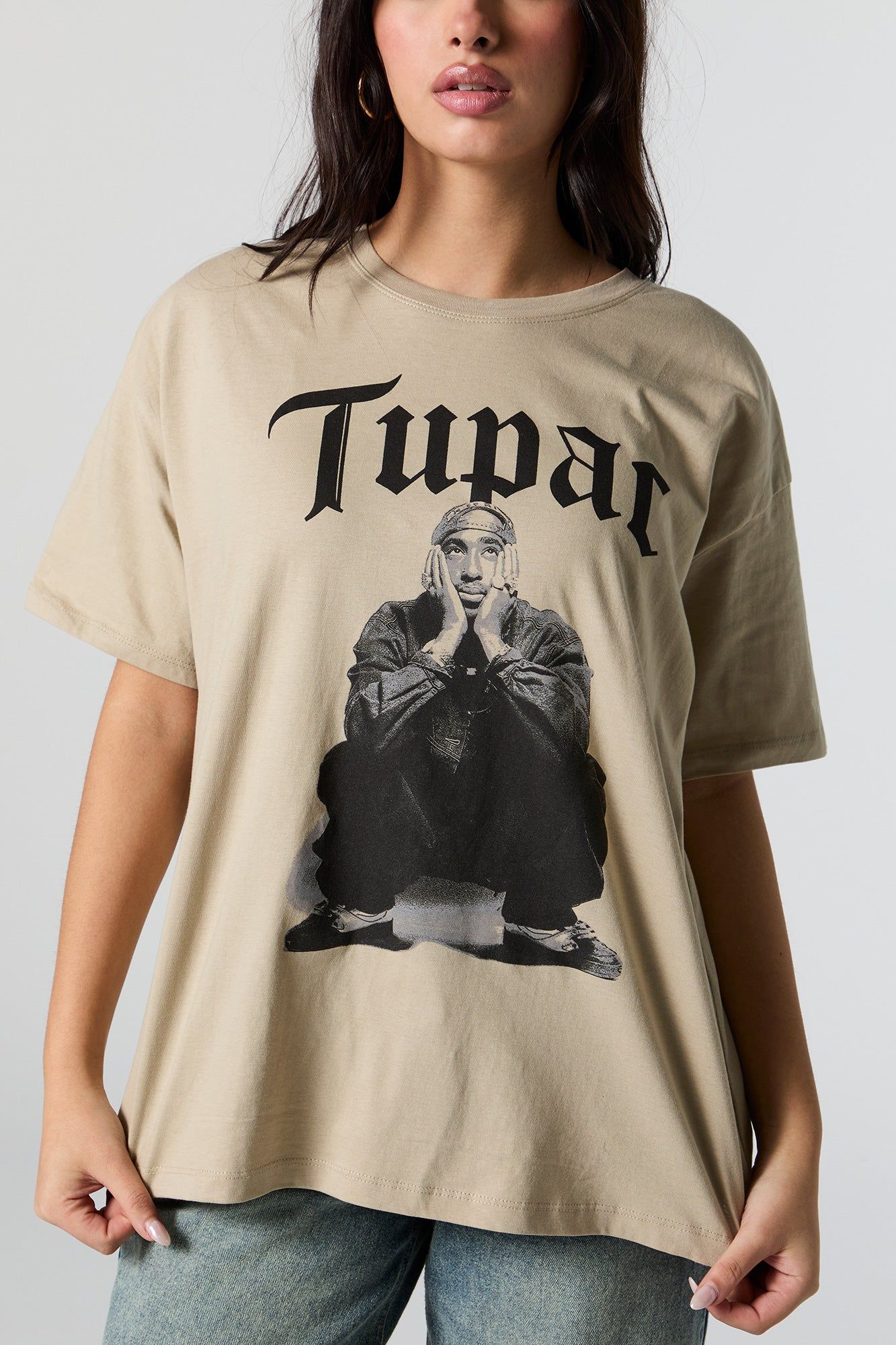 Tupac Graphic Boyfriend T-Shirt sold by Urban Planet