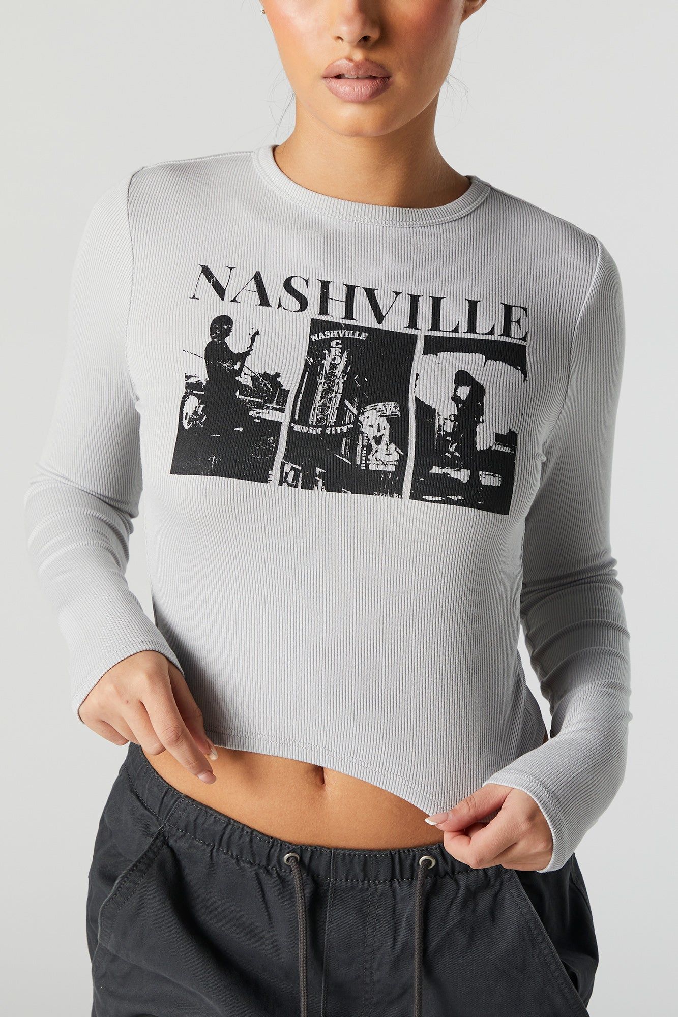 Haut court à manches longues avec imprimé Nashville sold by Urban Planet product image thumbnail 2