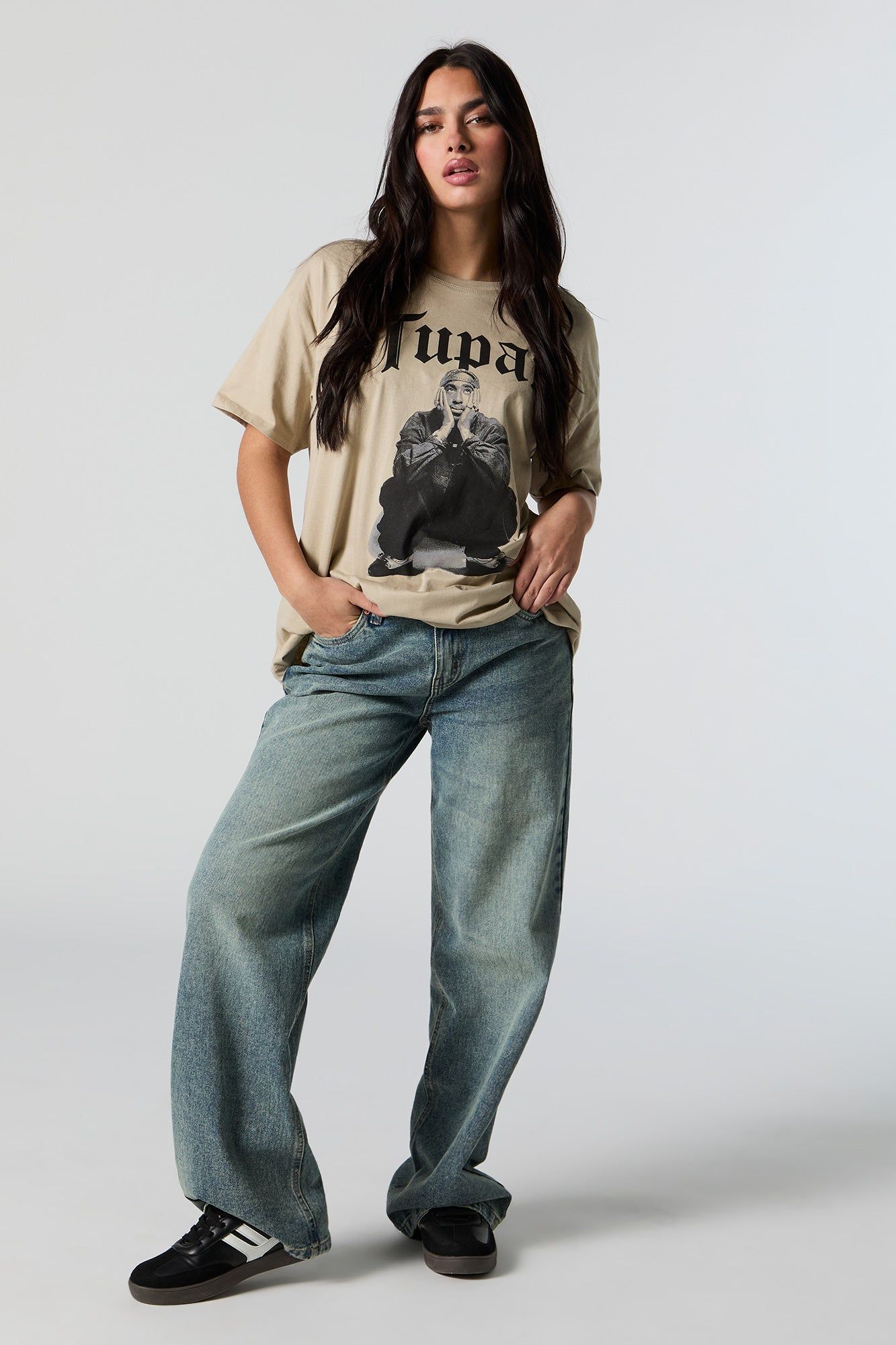 Tupac Graphic Boyfriend T-Shirt sold by Urban Planet product image thumbnail 3