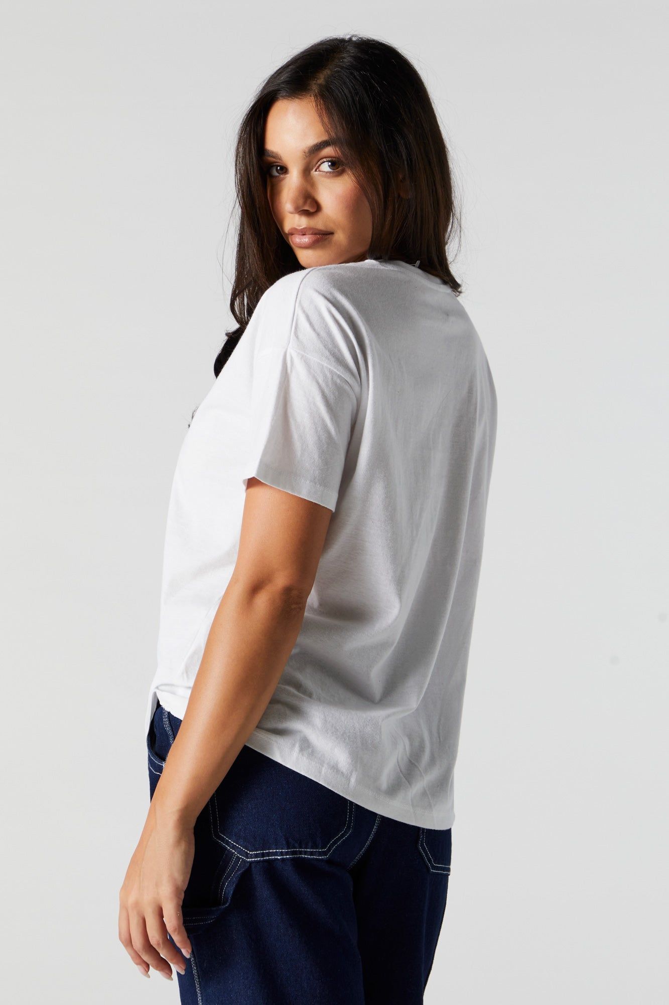 White Hello Kitty Graphic Boyfriend T-Shirt sold by Urban Planet product image thumbnail 2