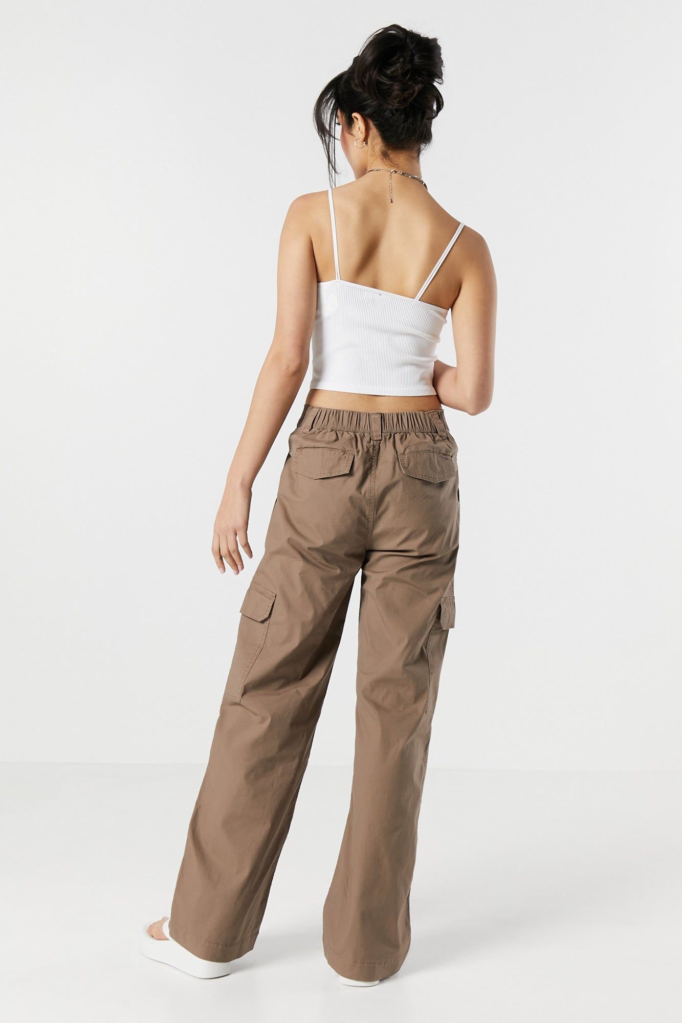 Pantalon cargo à jambe large et taille haute sold by Urban Planet product image thumbnail 3