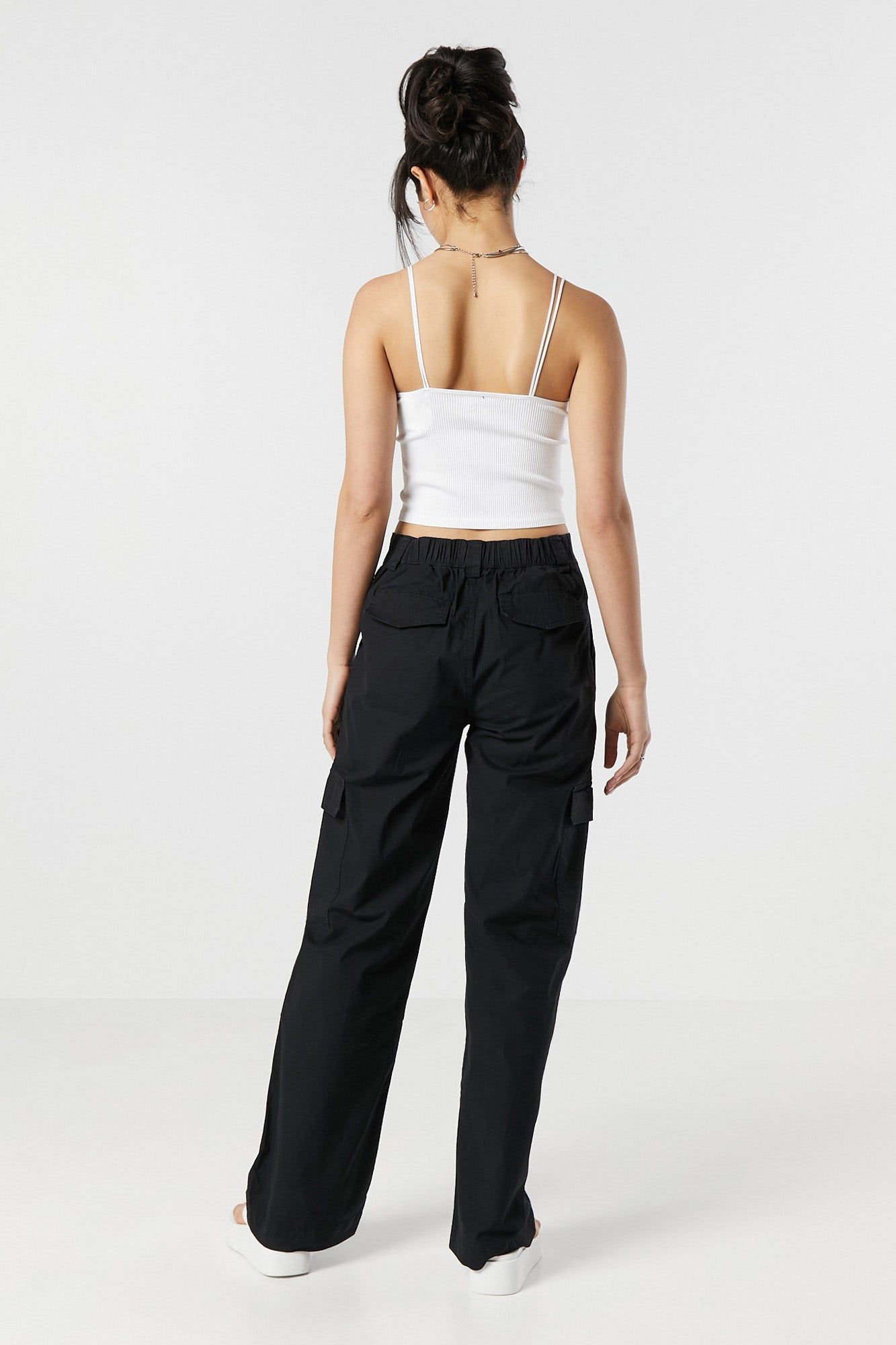 Pantalon cargo à jambe large et taille haute sold by Urban Planet product image thumbnail 6