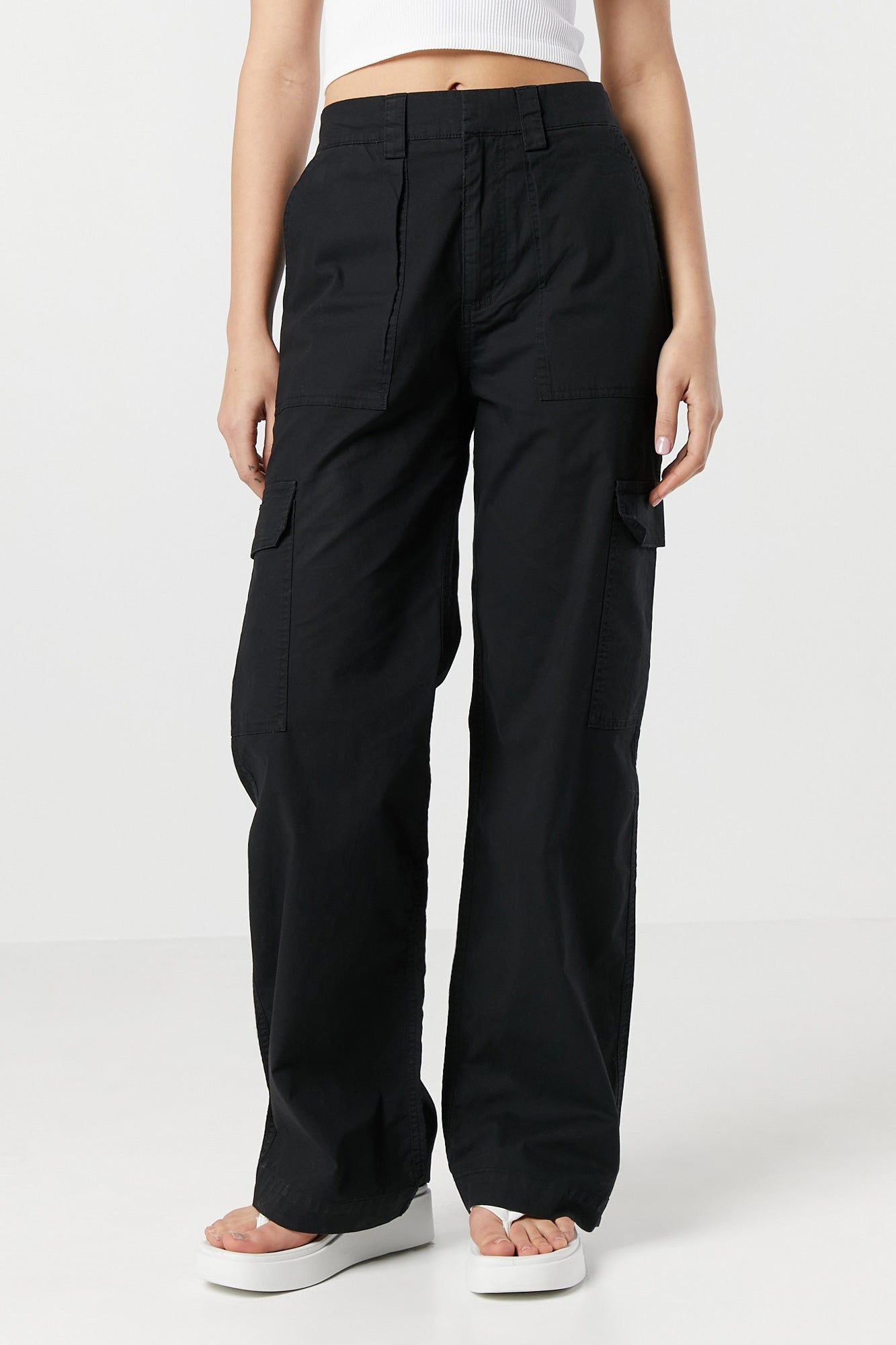 Pantalon cargo à jambe large et taille haute sold by Urban Planet product image thumbnail 5