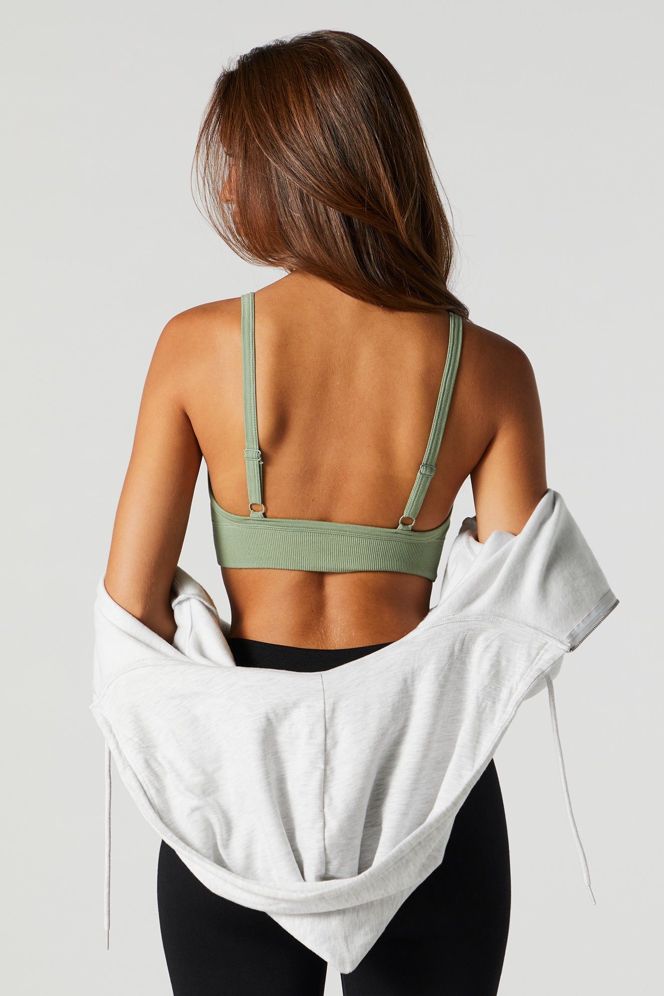 Seamless Ribbed V-Neck Bralette sold by Urban Planet product image thumbnail 2