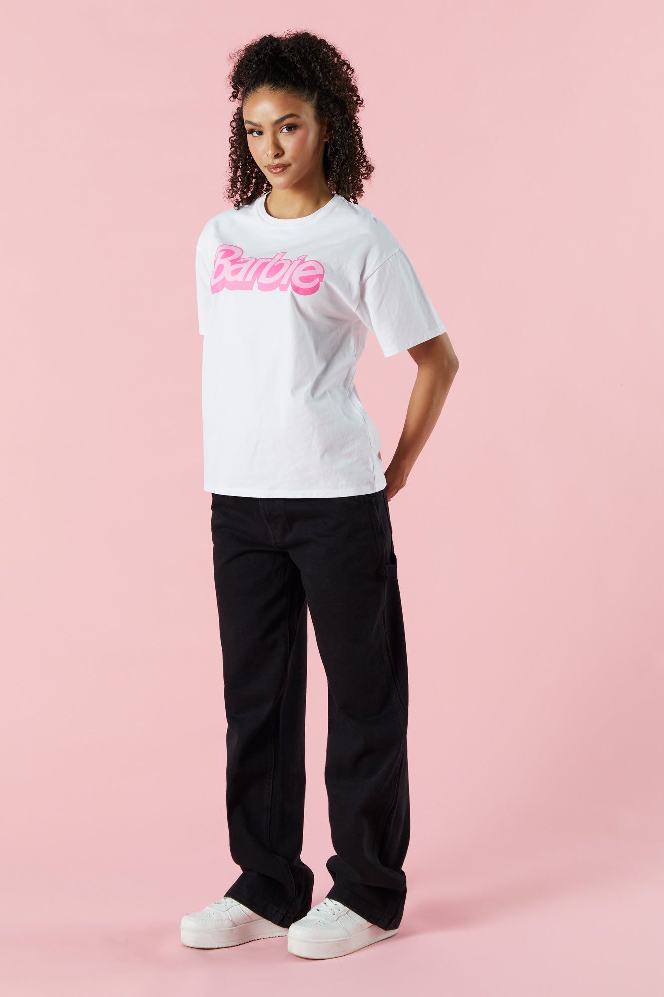 Barbie™ White Graphic Boyfriend T-Shirt sold by Urban Planet product image thumbnail 3
