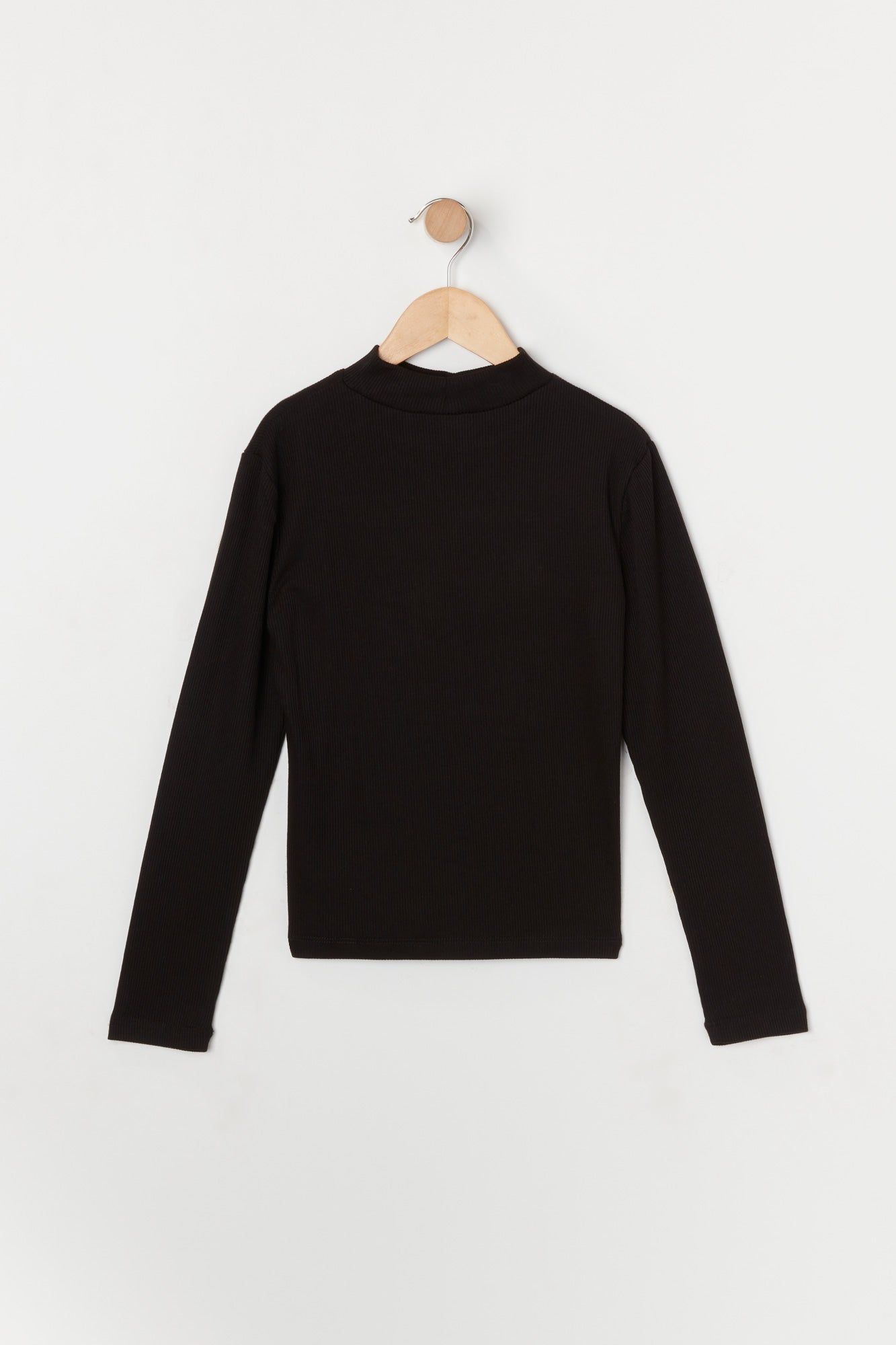 Girls Ribbed Mock Neck Long Sleeve Top sold by Urban Planet product image thumbnail 4