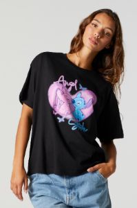 Angel Stitch Graphic Boyfriend T-Shirt sold by Urban Planet
