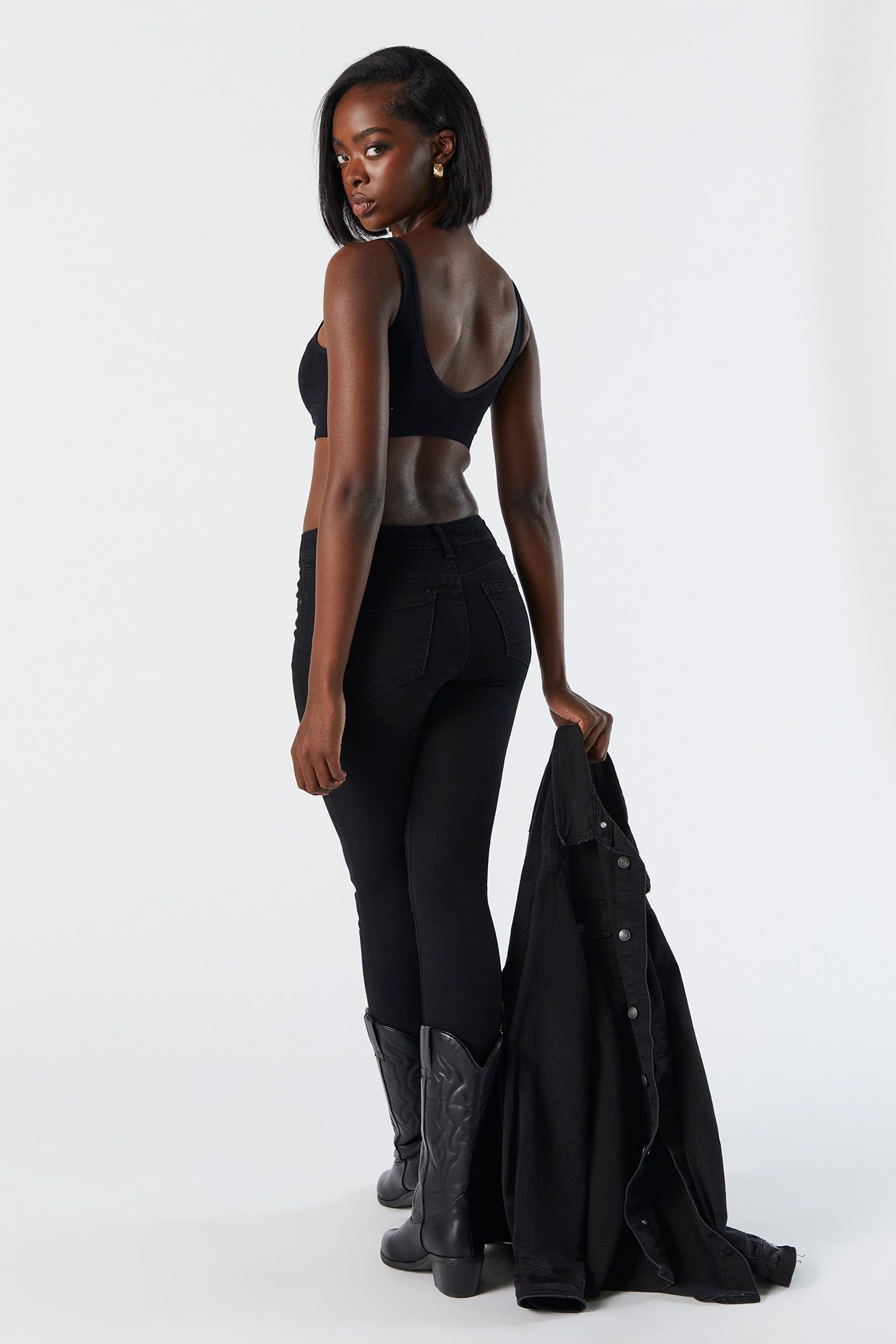 Miami Low Rise Black Wash Skinny Jean sold by Urban Planet product image thumbnail 3