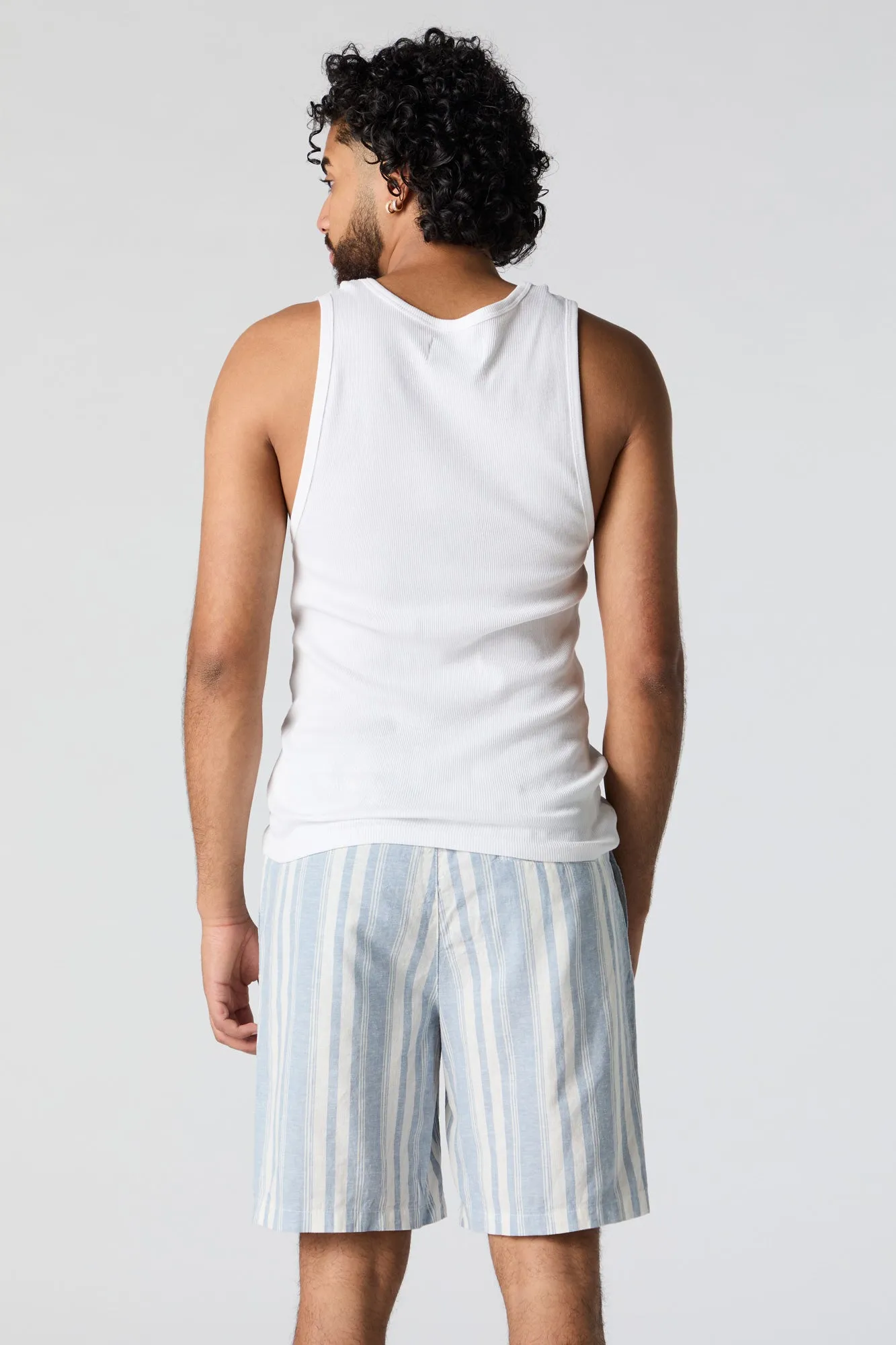 Linen Striped Mid Length Short sold by Urban Planet product image thumbnail 2