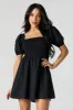 Smocked Puff Sleeve Mini Dress sold by Urban Planet