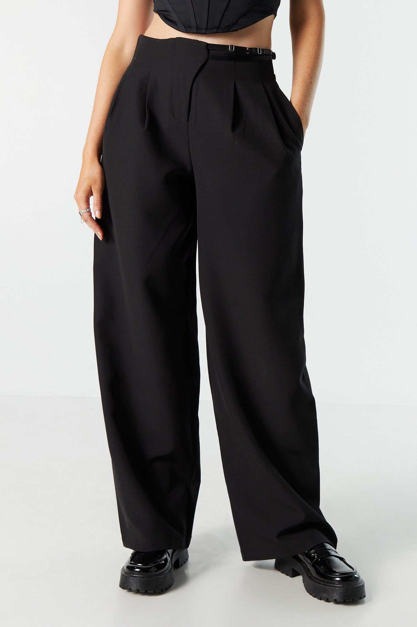 Pantalon habillé à enfiler à jambe large sold by Urban Planet product image thumbnail 2