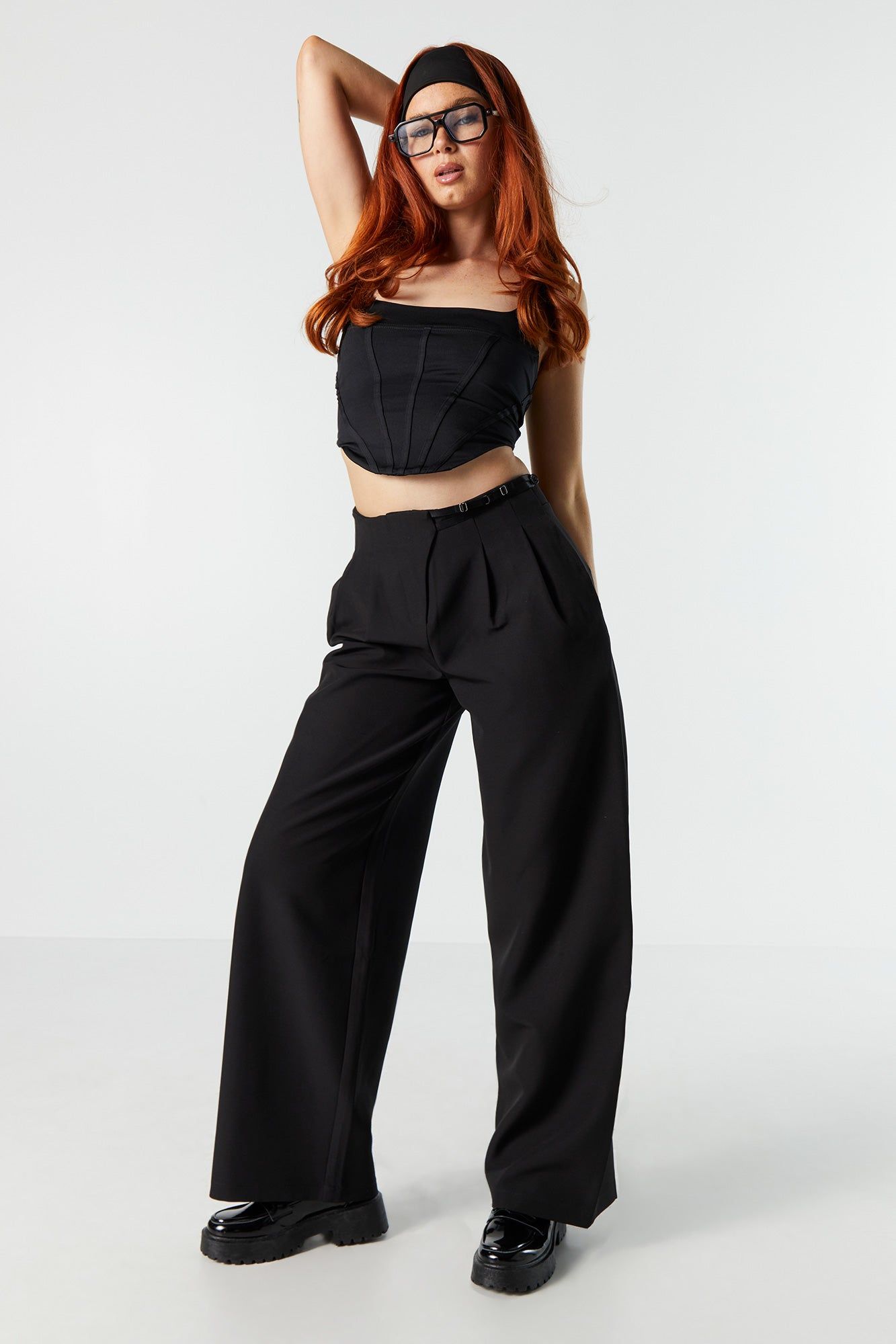 Pantalon habillé à enfiler à jambe large sold by Urban Planet