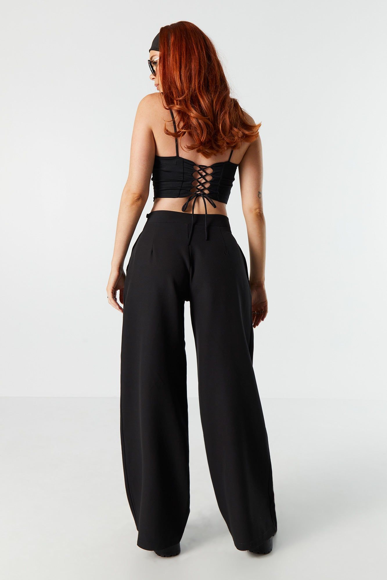 Pantalon habillé à enfiler à jambe large sold by Urban Planet product image thumbnail 3