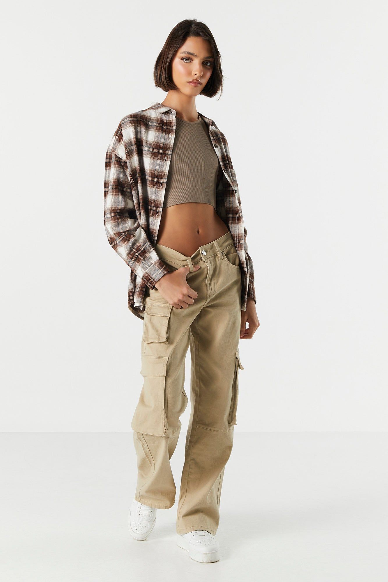 Seamless Ribbed High Neck Cropped Tank sold by Urban Planet product image thumbnail 12