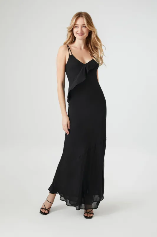 Chiffon Ruffled Maxi Dress sold by Urban Planet