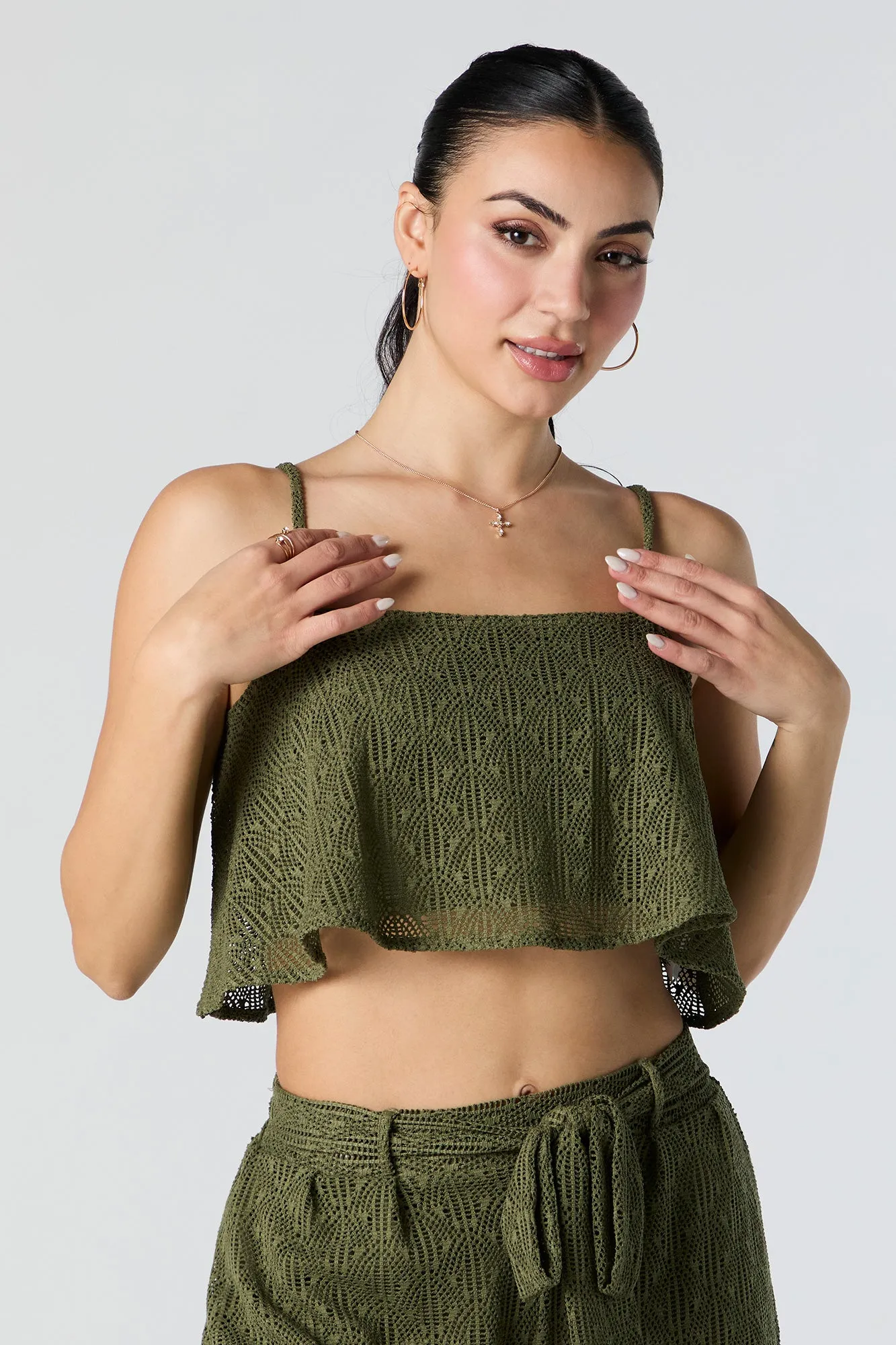 Crochet Flounce Tank sold by Urban Planet