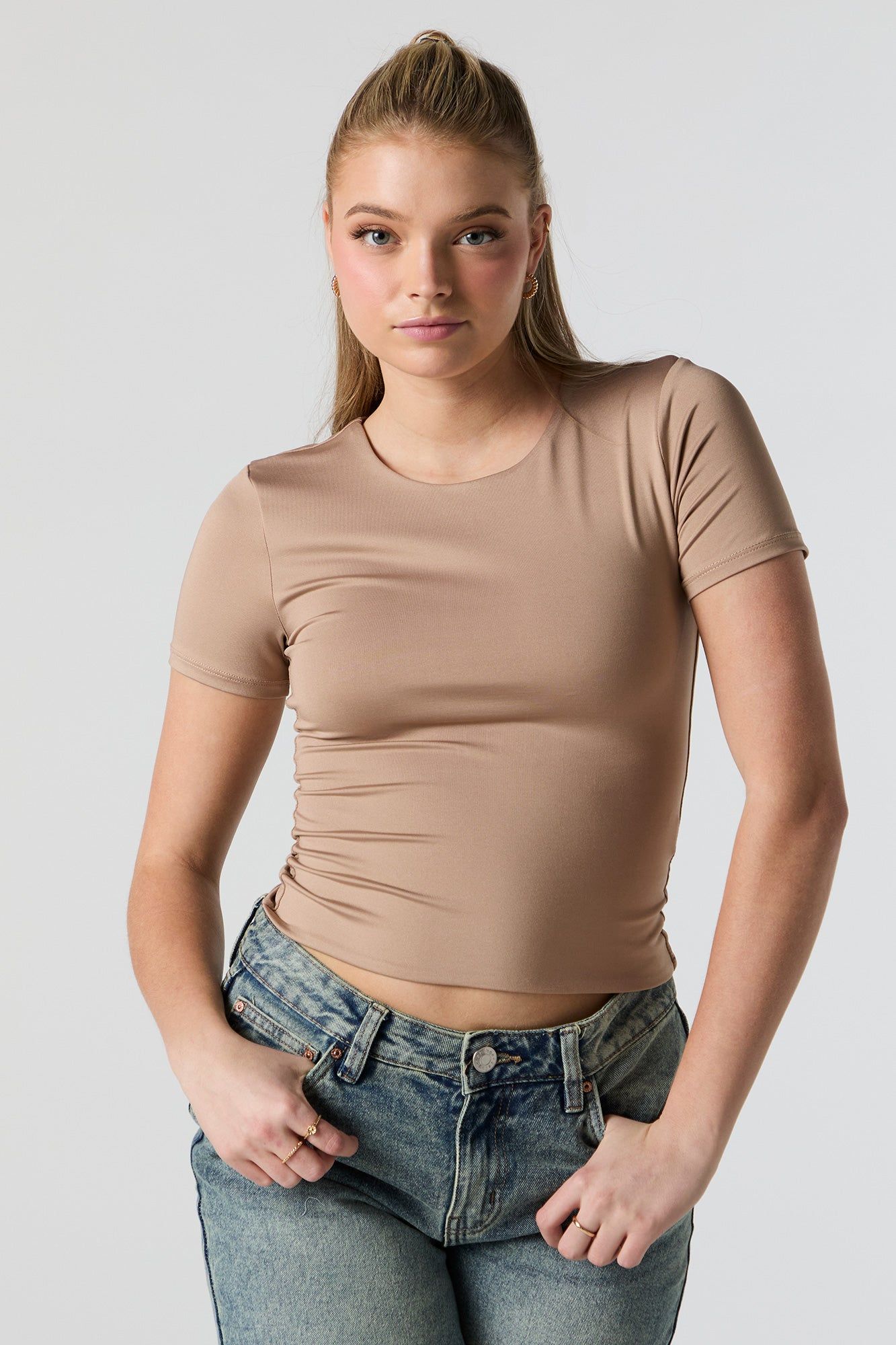 Contour Crewneck Skimmer T-Shirt sold by Urban Planet