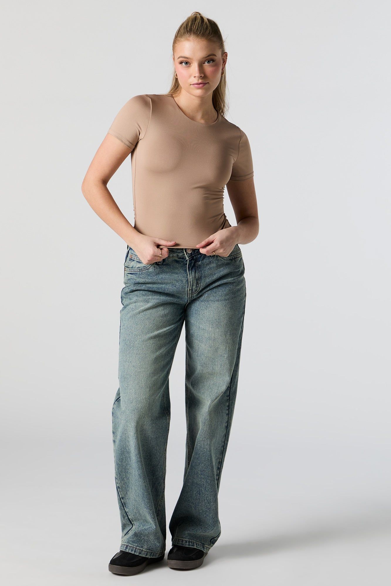 Contour Crewneck Skimmer T-Shirt sold by Urban Planet product image thumbnail 3