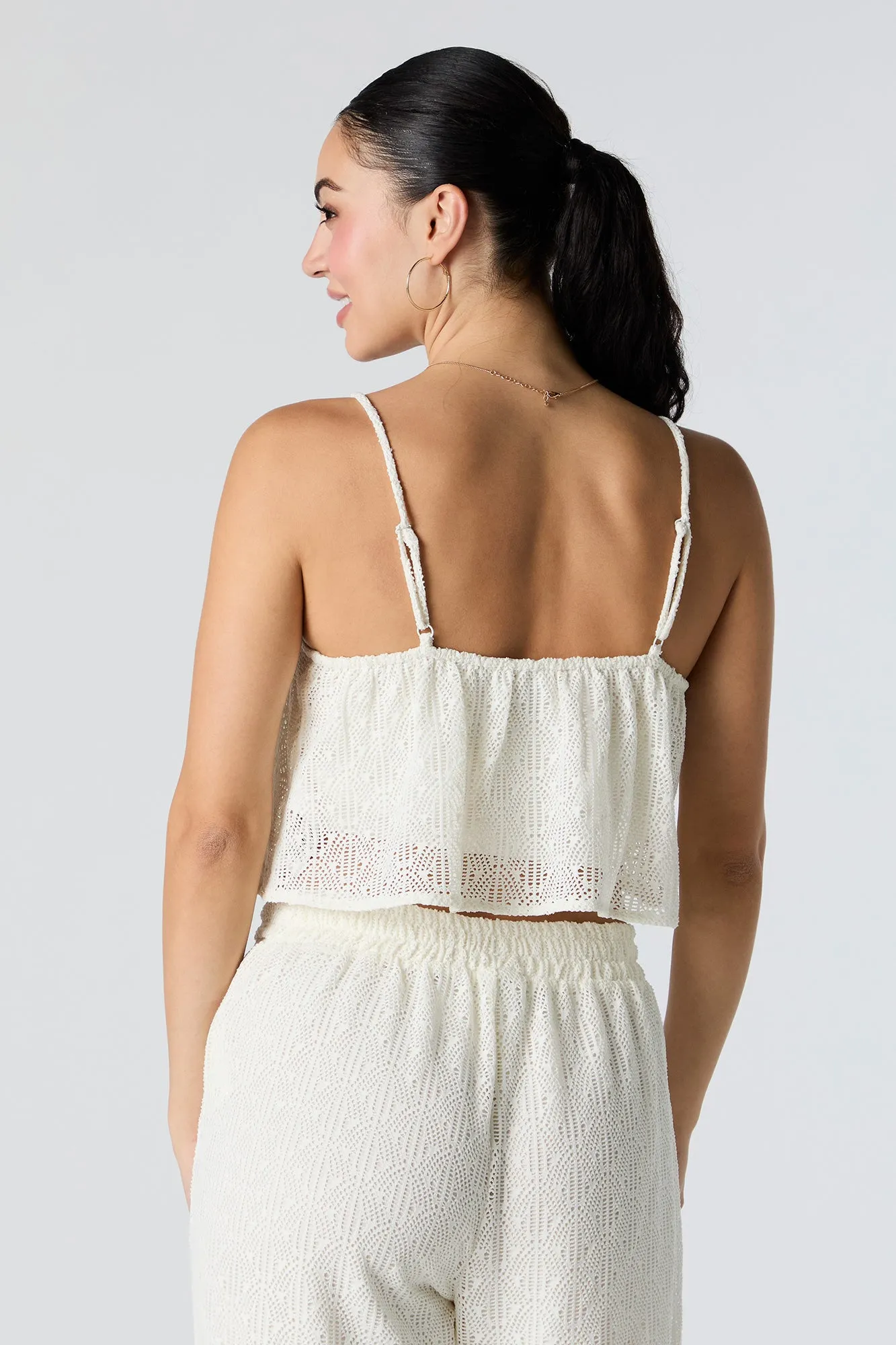 Crochet Flounce Tank sold by Urban Planet product image thumbnail 5