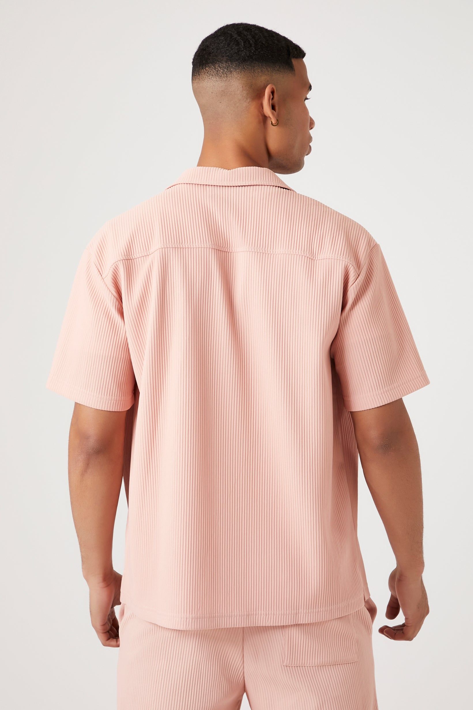 Ribbed Short Sleeve Button-Up Top sold by Urban Planet product image thumbnail 6
