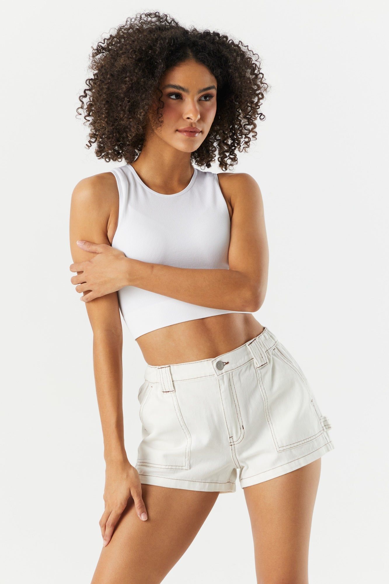 High Rise Denim Carpenter Short sold by Urban Planet