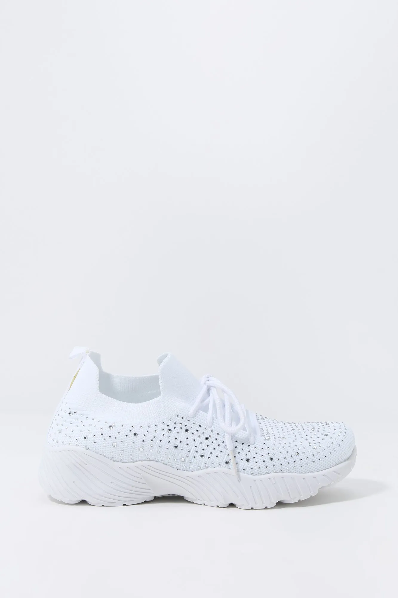 Girls Rhinestone Knit Running Shoe sold by Urban Planet product image thumbnail 5