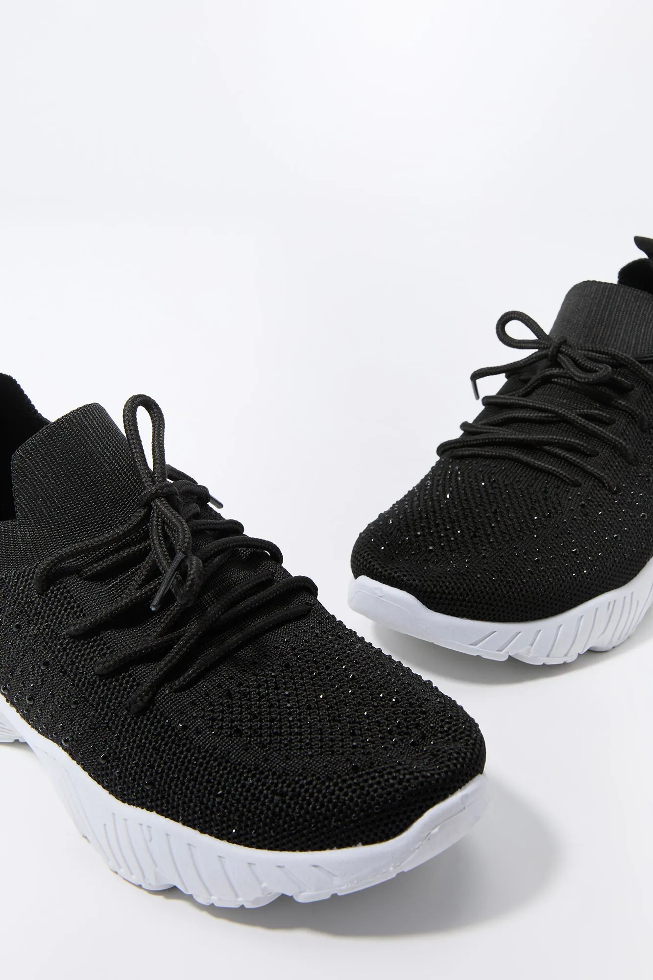Girls Rhinestone Knit Running Shoe sold by Urban Planet product image thumbnail 4