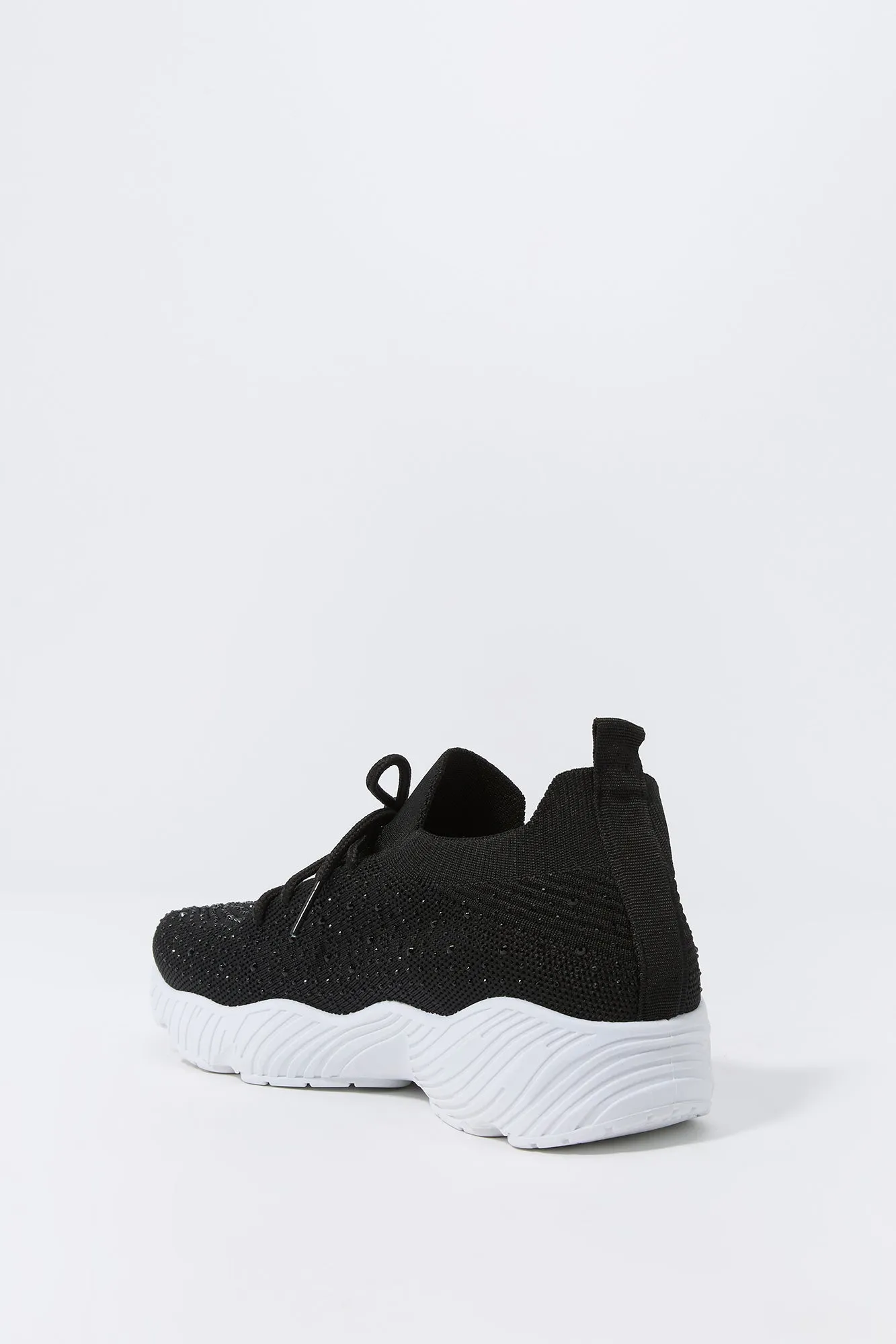 Girls Rhinestone Knit Running Shoe sold by Urban Planet product image thumbnail 3
