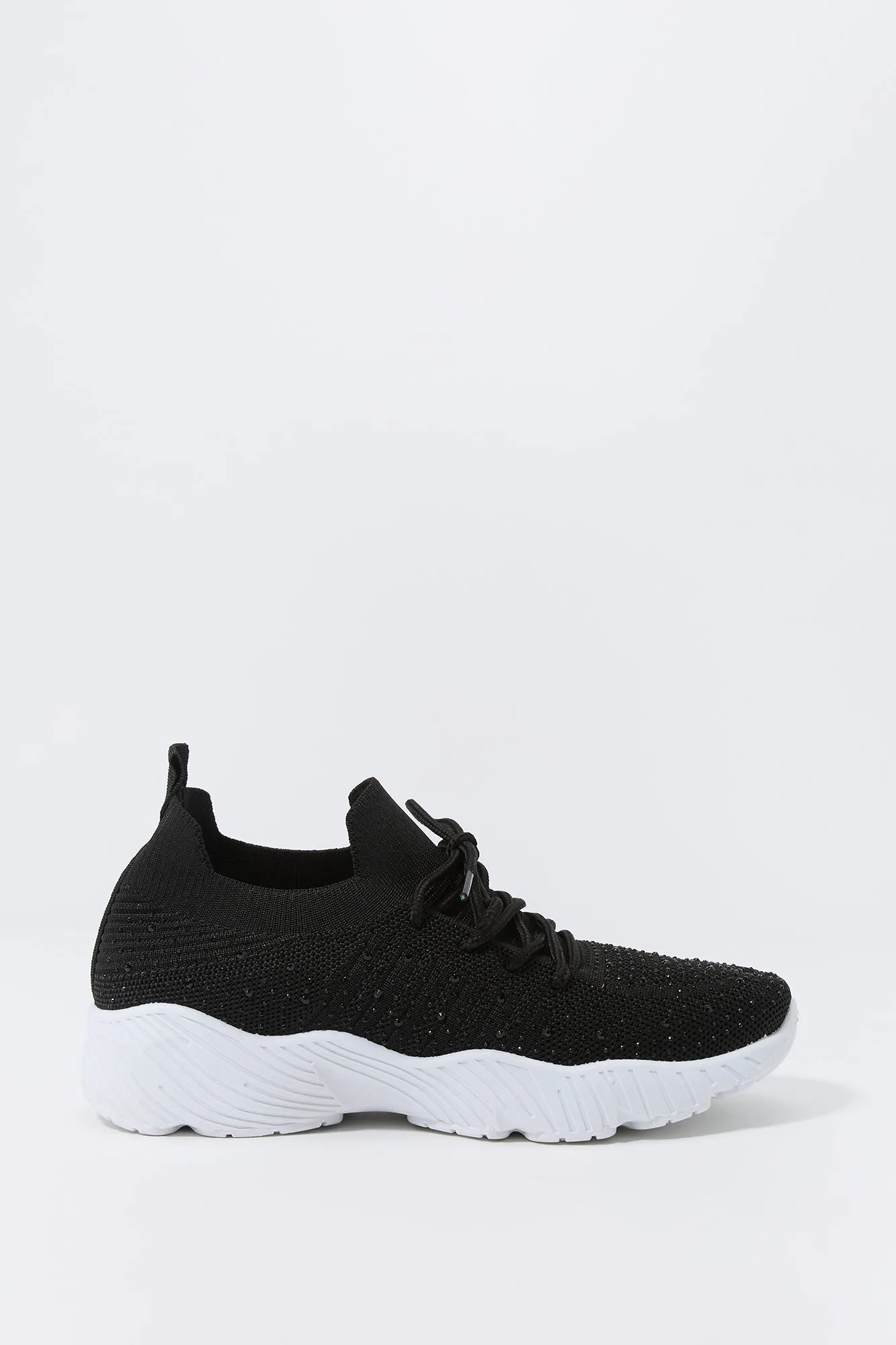 Girls Rhinestone Knit Running Shoe sold by Urban Planet