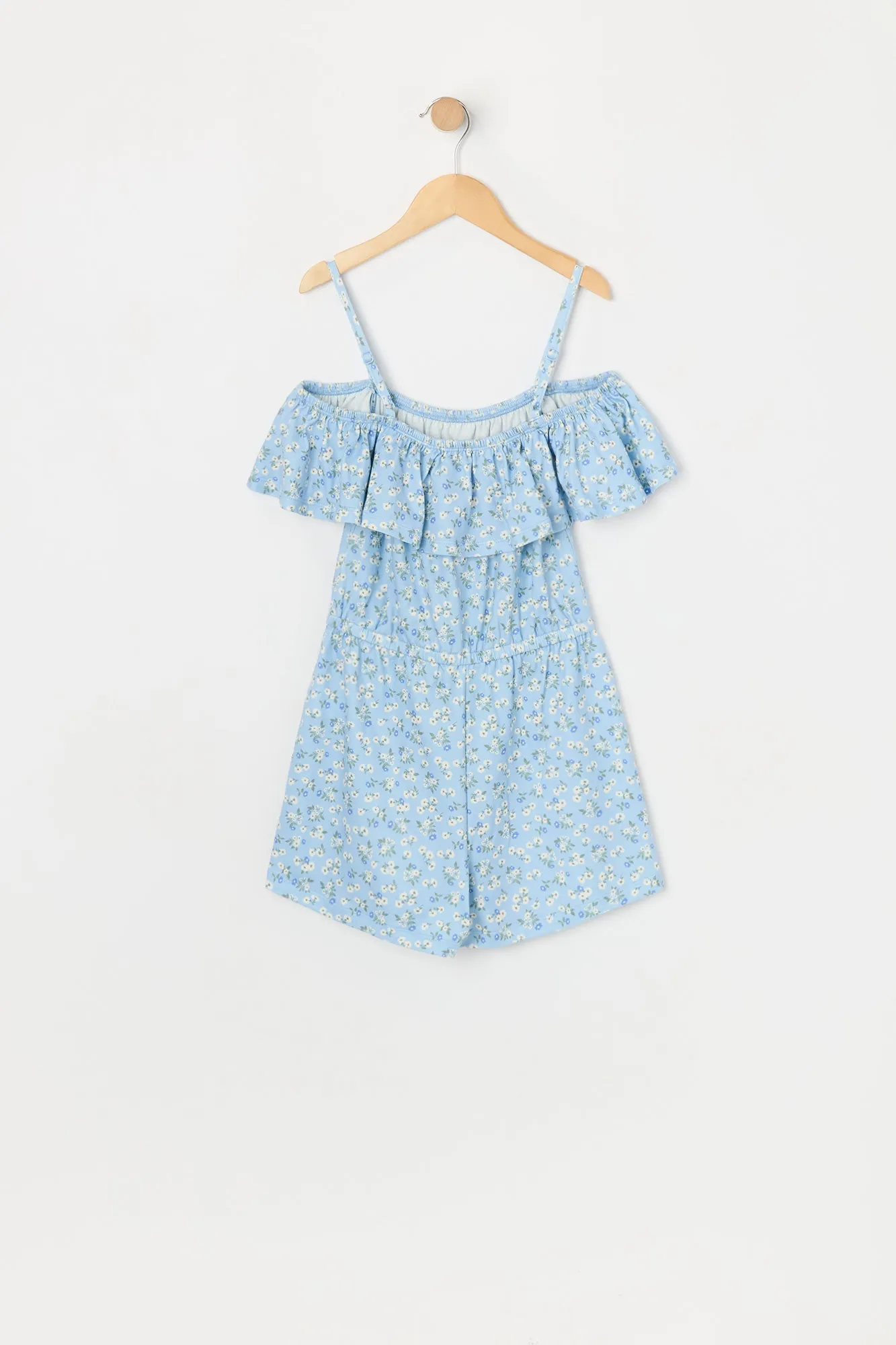 Girls Floral Off Shoulder Romper sold by Urban Planet product image thumbnail 4