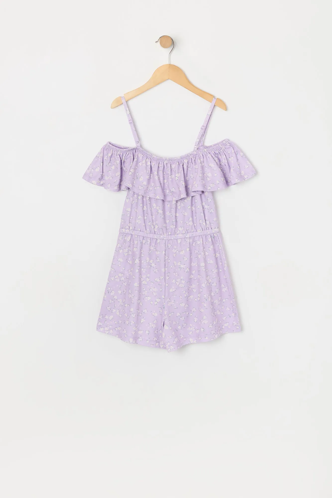 Girls Floral Off Shoulder Romper sold by Urban Planet product image thumbnail 2