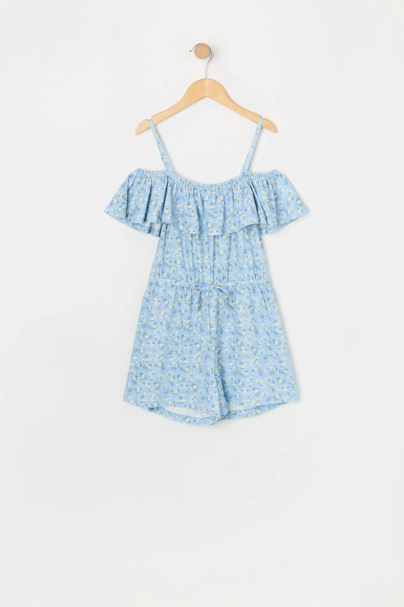 Girls Floral Off Shoulder Romper sold by Urban Planet product image thumbnail 3