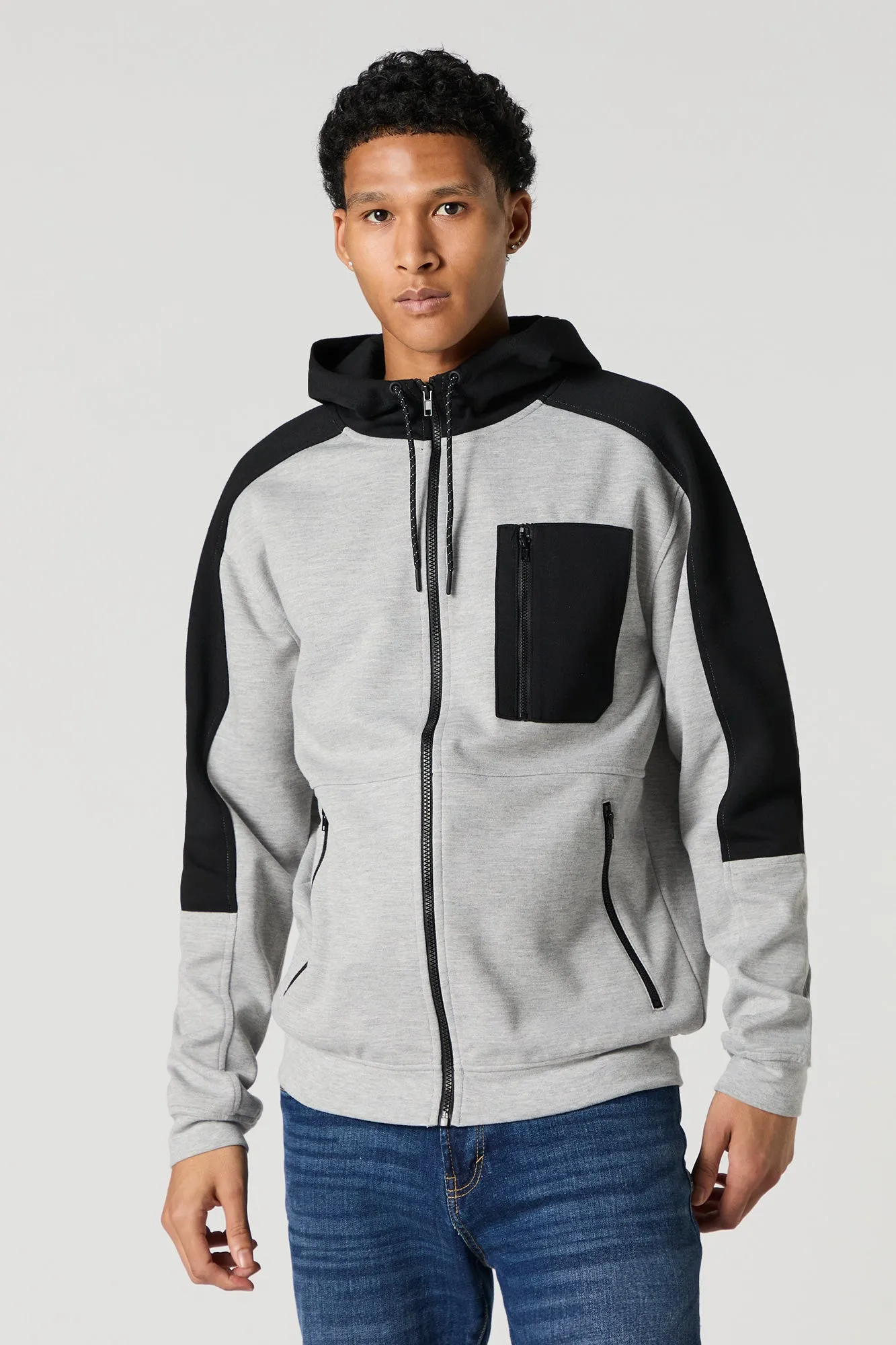 Active Colourblock Zip-Up Hoodie sold by Urban Planet product image thumbnail 4
