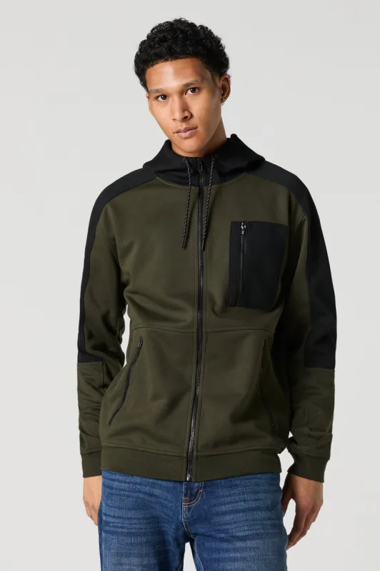 Active Colourblock Zip-Up Hoodie sold by Urban Planet