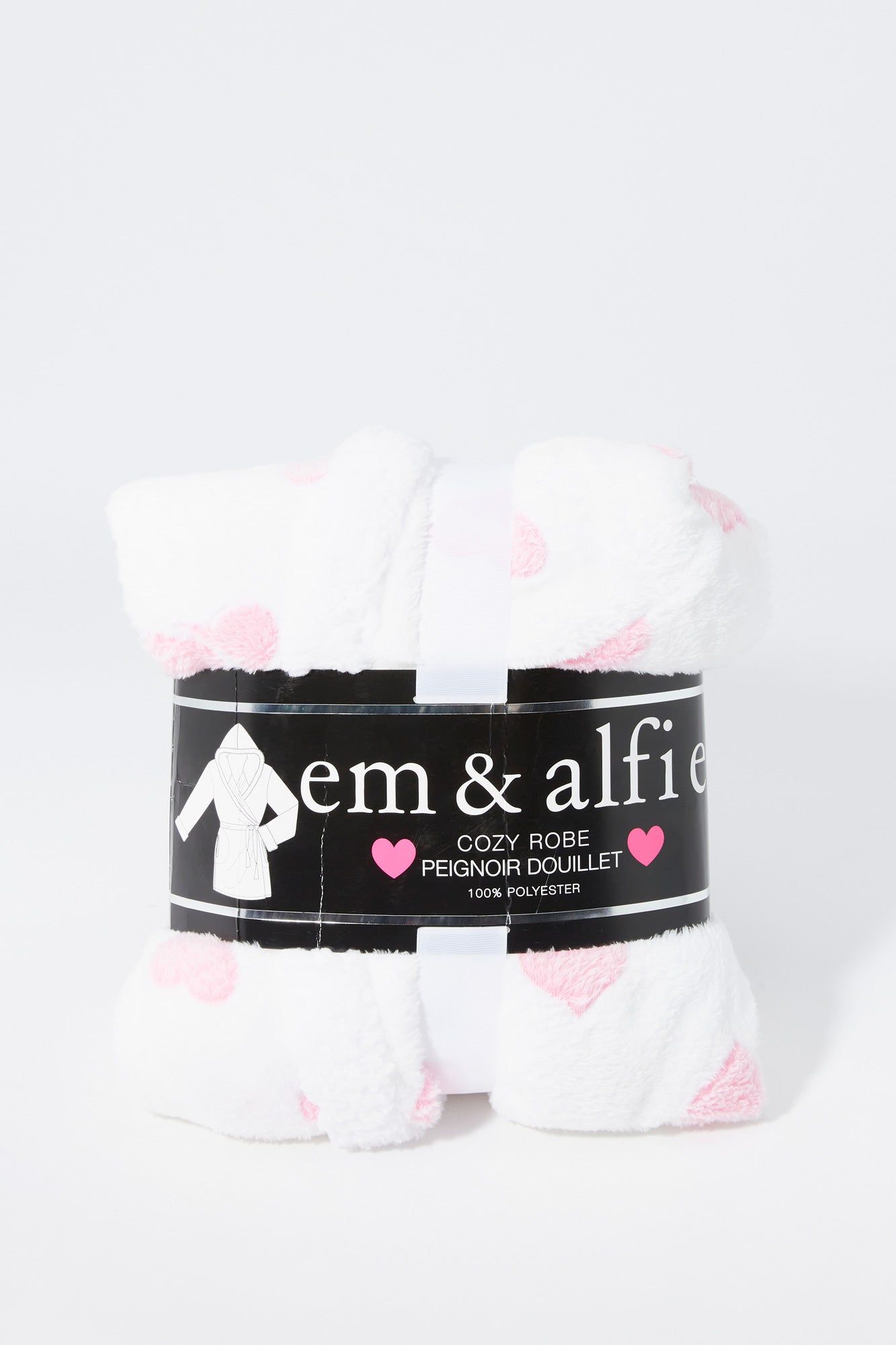 Heart Print Plush Robe sold by Urban Planet product image thumbnail 2