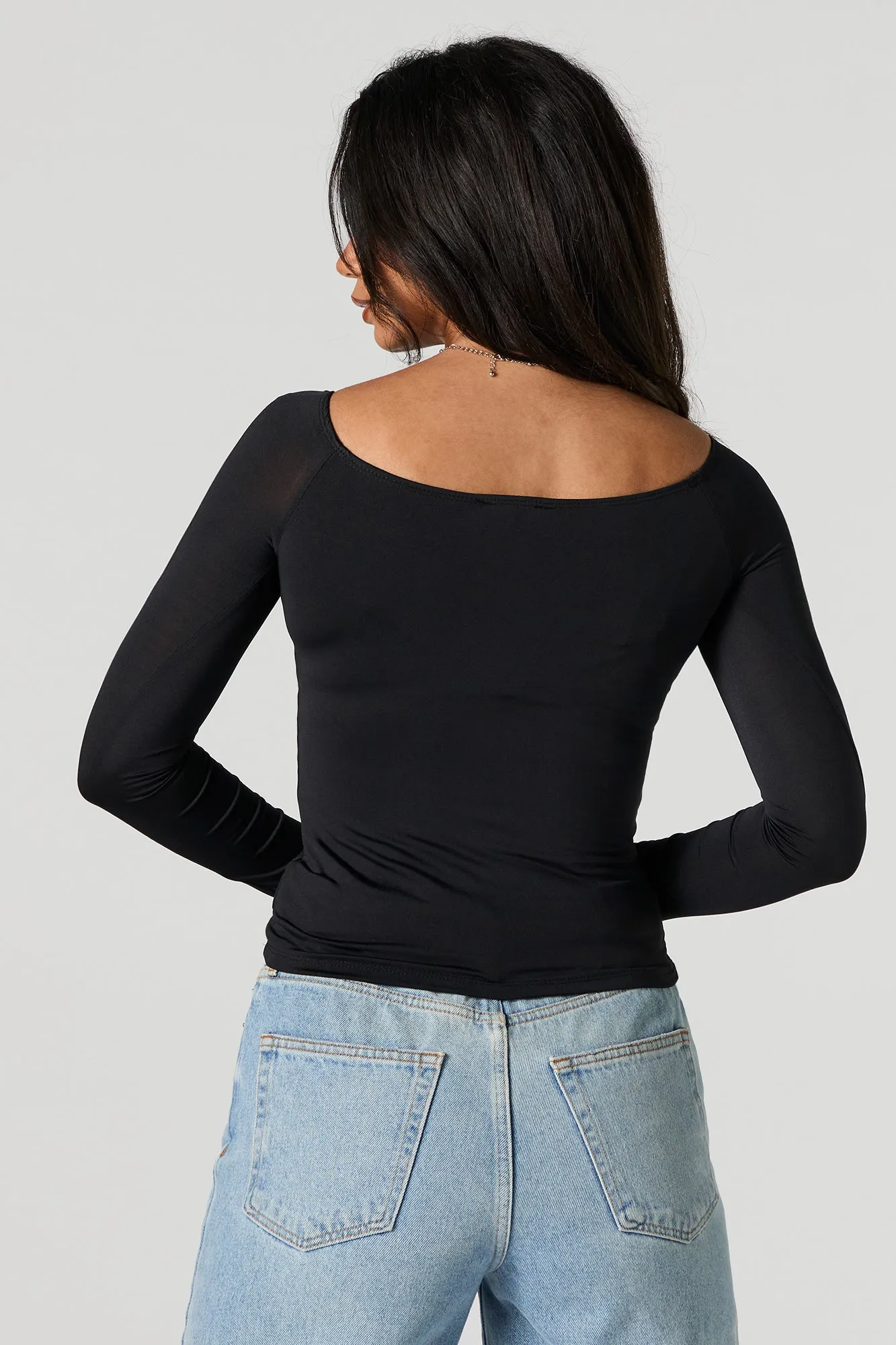 Contour Boat Neck Bodysuit sold by Urban Planet product image thumbnail 5