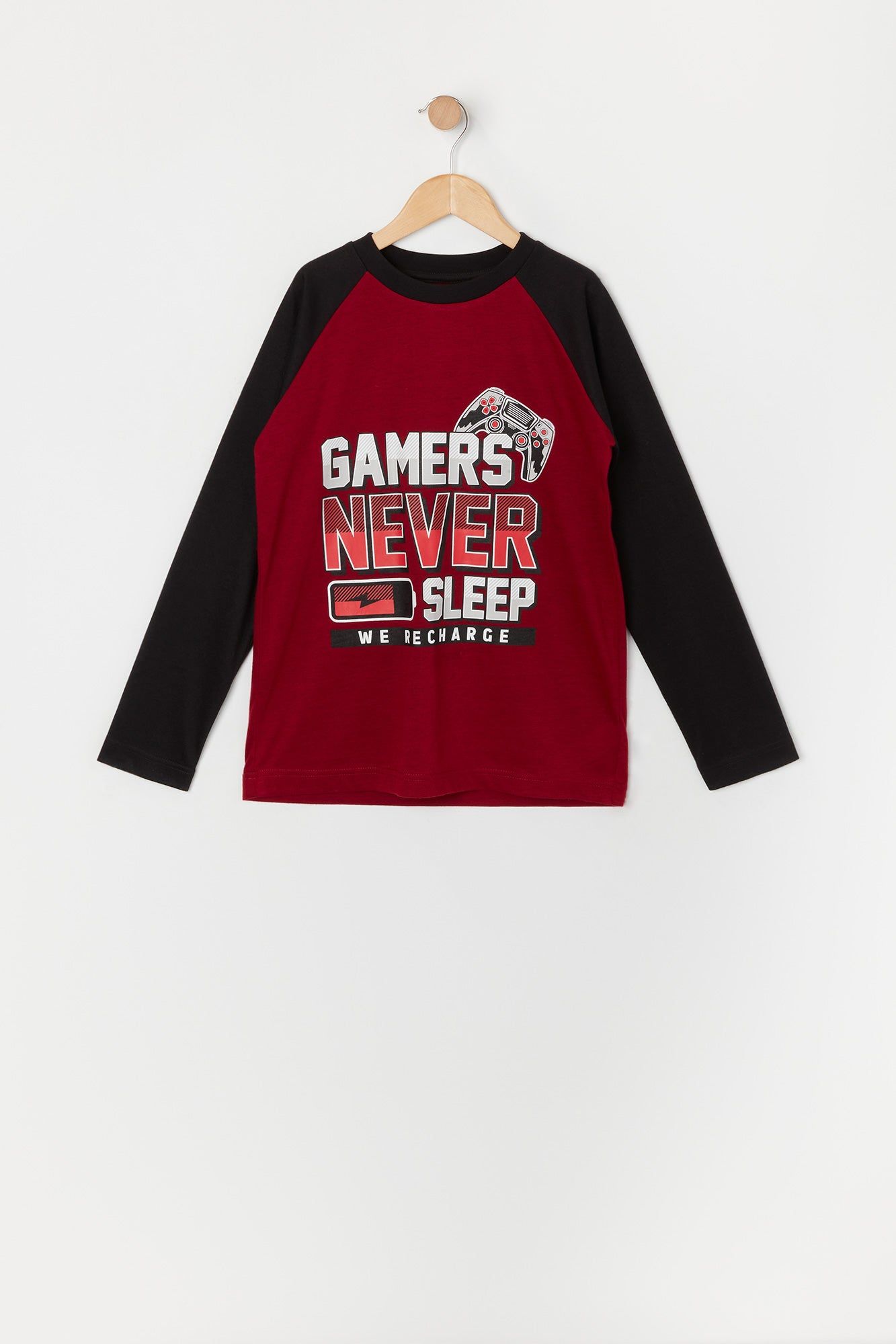 Boys Gamers Never Sleep Graphic 2 Piece Pajama Set sold by Urban Planet product image thumbnail 2