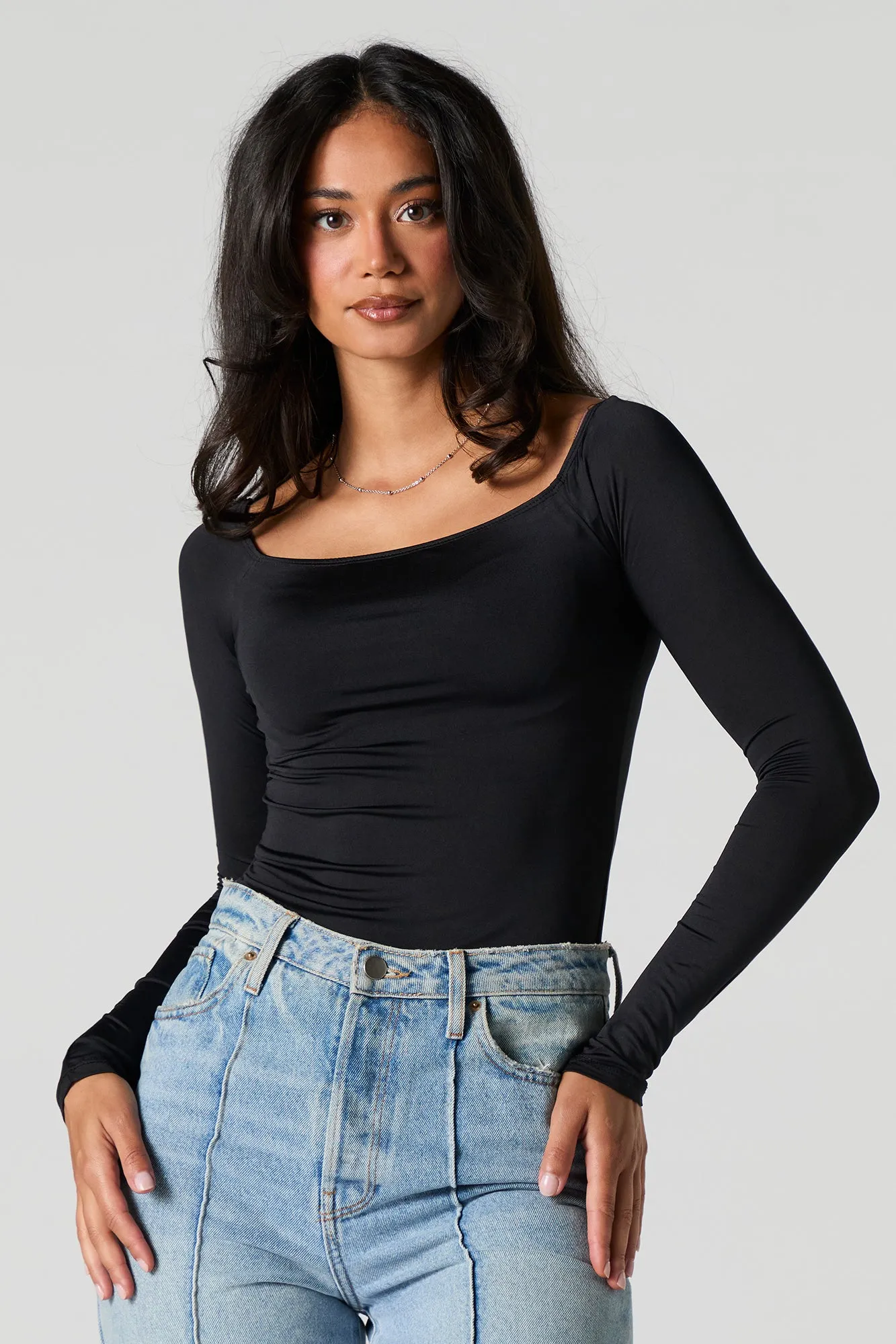 Contour Boat Neck Bodysuit sold by Urban Planet product image thumbnail 4