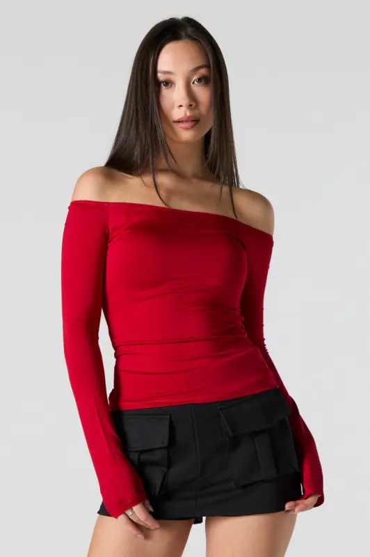 Contour Off Shoulder Bodysuit sold by Urban Planet