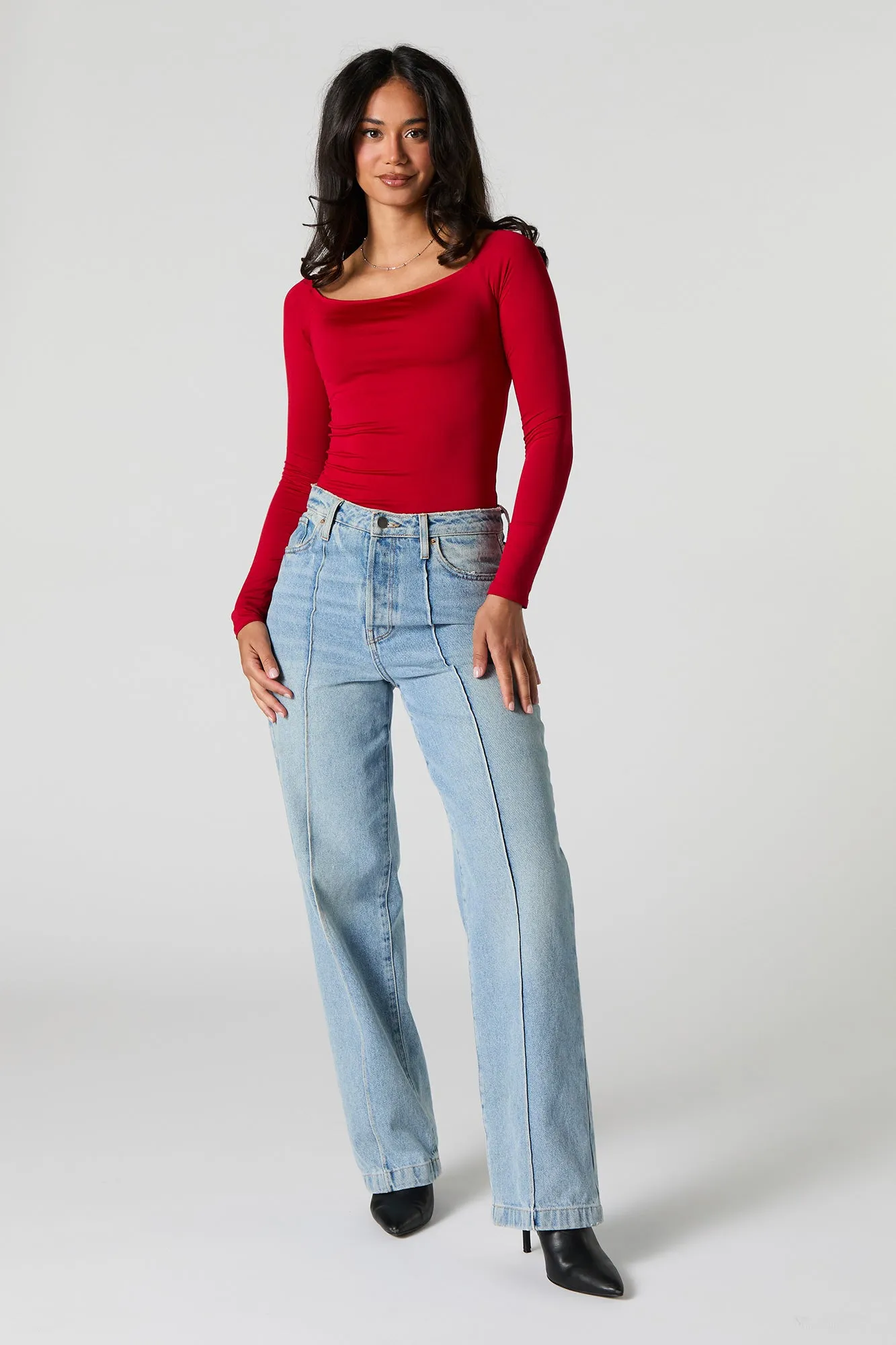 Contour Boat Neck Bodysuit sold by Urban Planet product image thumbnail 3