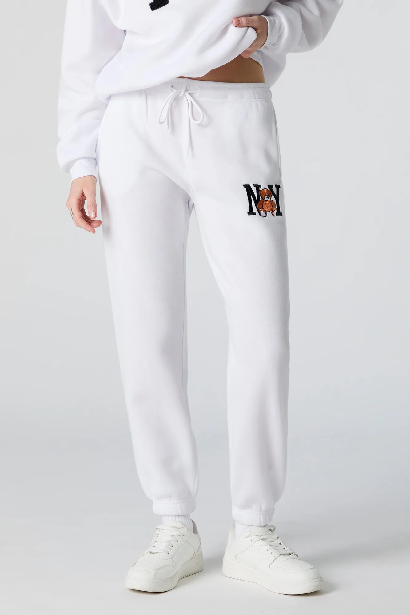 NY Teddy Embroidered Fleece Everyday Jogger sold by Urban Planet product image thumbnail 2