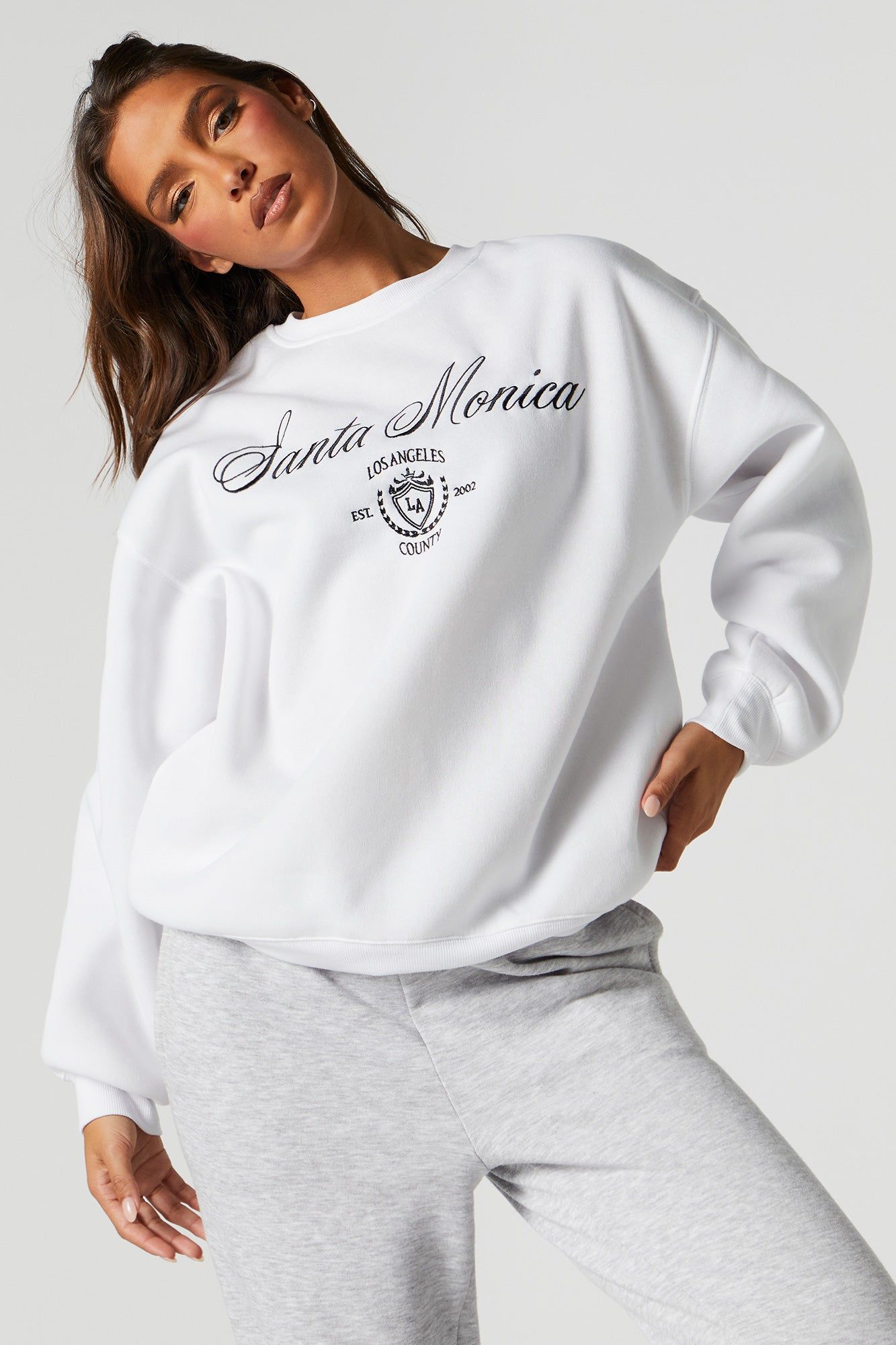 Santa Monica Embroidered Sweatshirt sold by Urban Planet