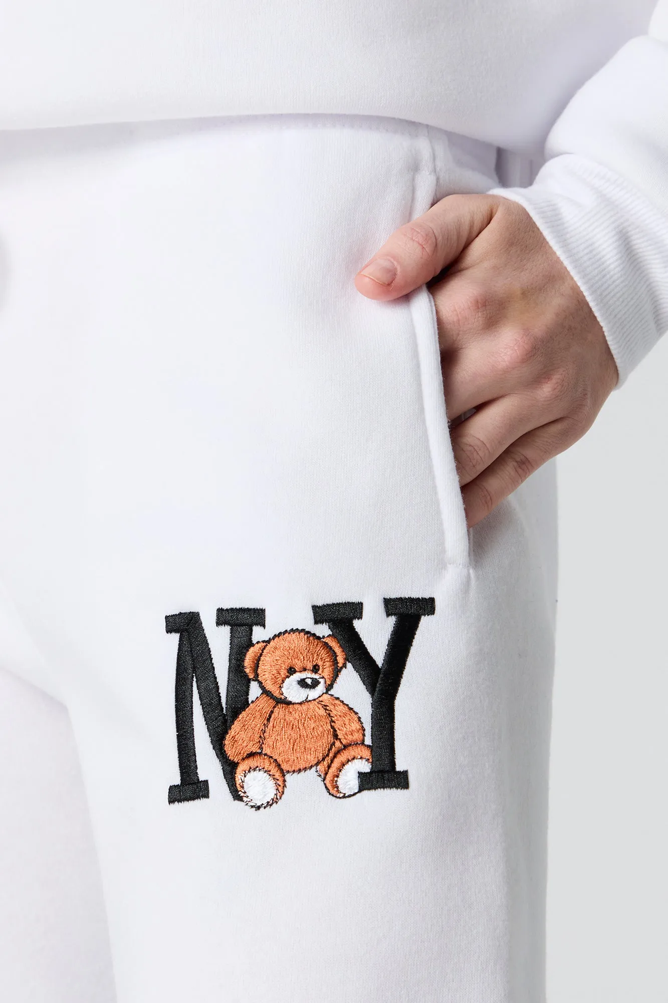 NY Teddy Embroidered Fleece Everyday Jogger sold by Urban Planet product image thumbnail 4